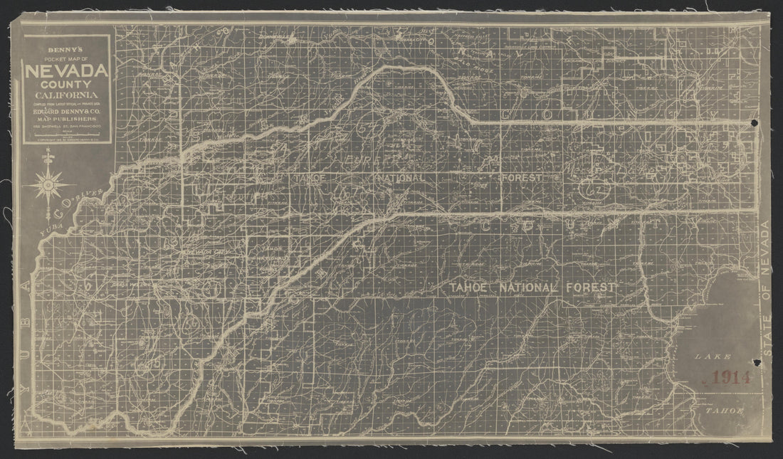 This old map of California, Napa County, Nevada County, was created by in 1850