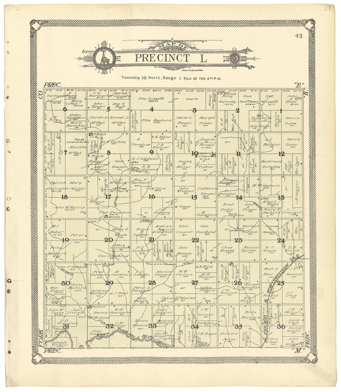 This old map of Nebraska, Seward County, was created by Alden Publishing Co in 1908