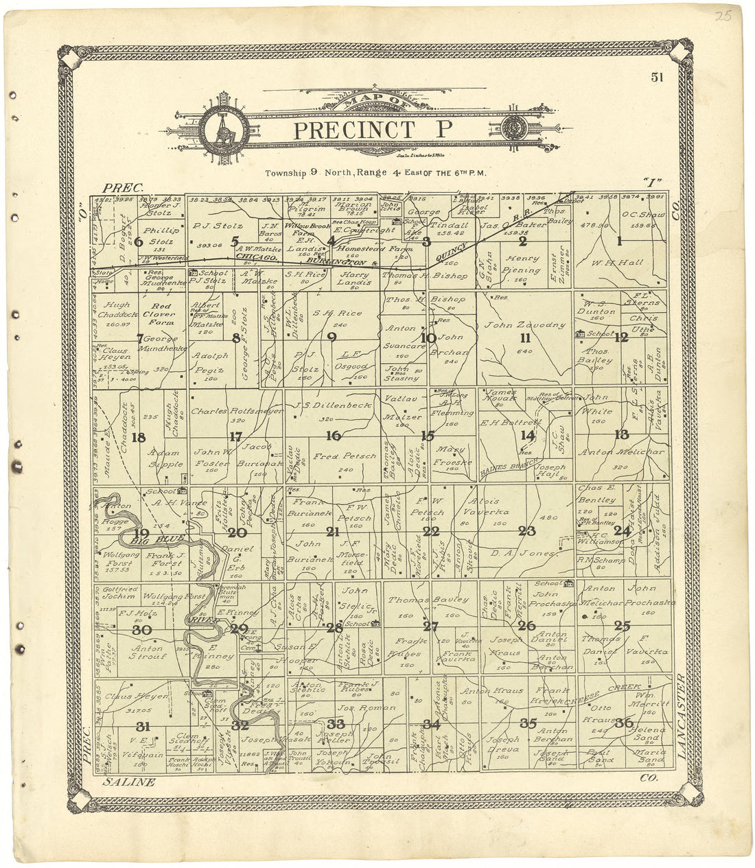 This old map of Nebraska, Seward County, was created by Alden Publishing Co in 1908