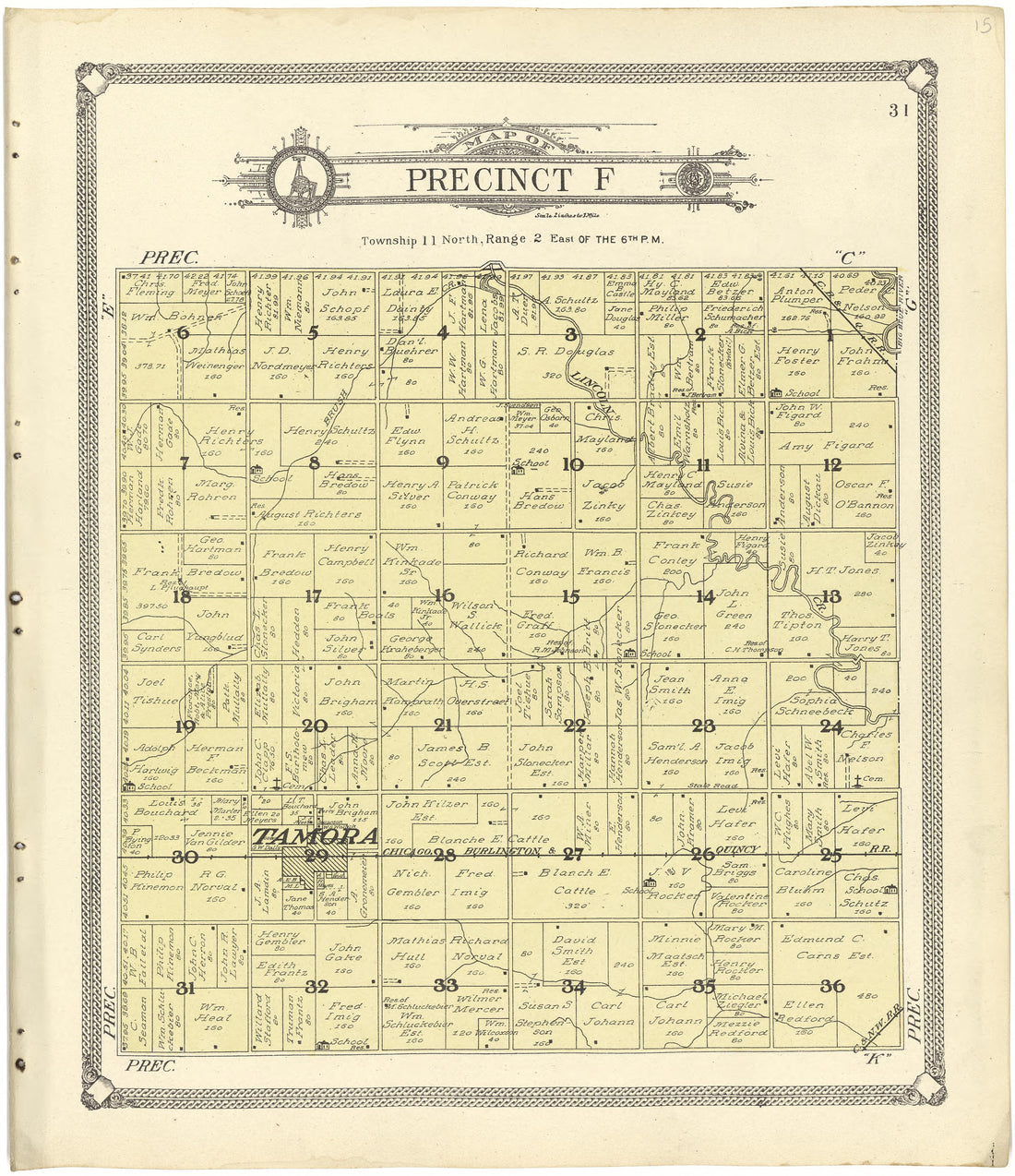 This old map of Nebraska, Seward County, was created by Alden Publishing Co in 1908