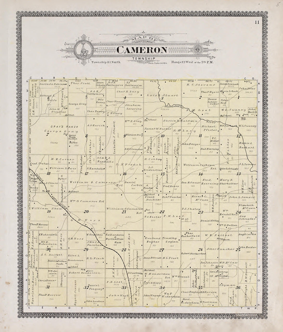 This old map of Audubon County, Iowa, was created by Geo. A. Ogle & Co in 1900