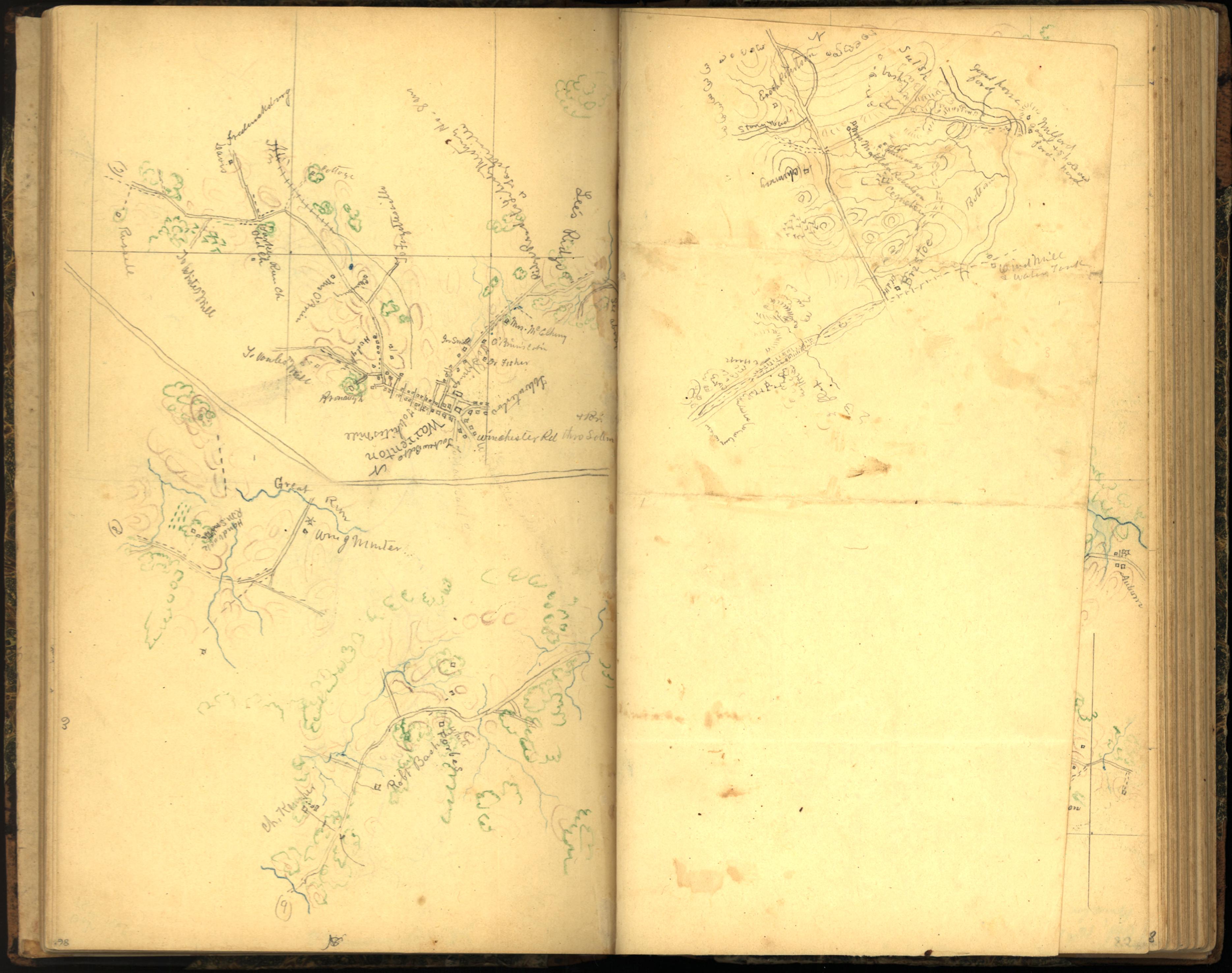 Image 95 of Sketch Book of Jed. Hotchkiss, Capt. & Top. Eng., Hd. Qrs., 2nd Corps, Army of N. Virginia : Virginia from Sketch Book of Jed. Hotchkiss, Capt. & Top. Eng., Hd. Qrs., 2nd Corps, Army of N. Virginia : Virginia 1862 by Relic Map Company