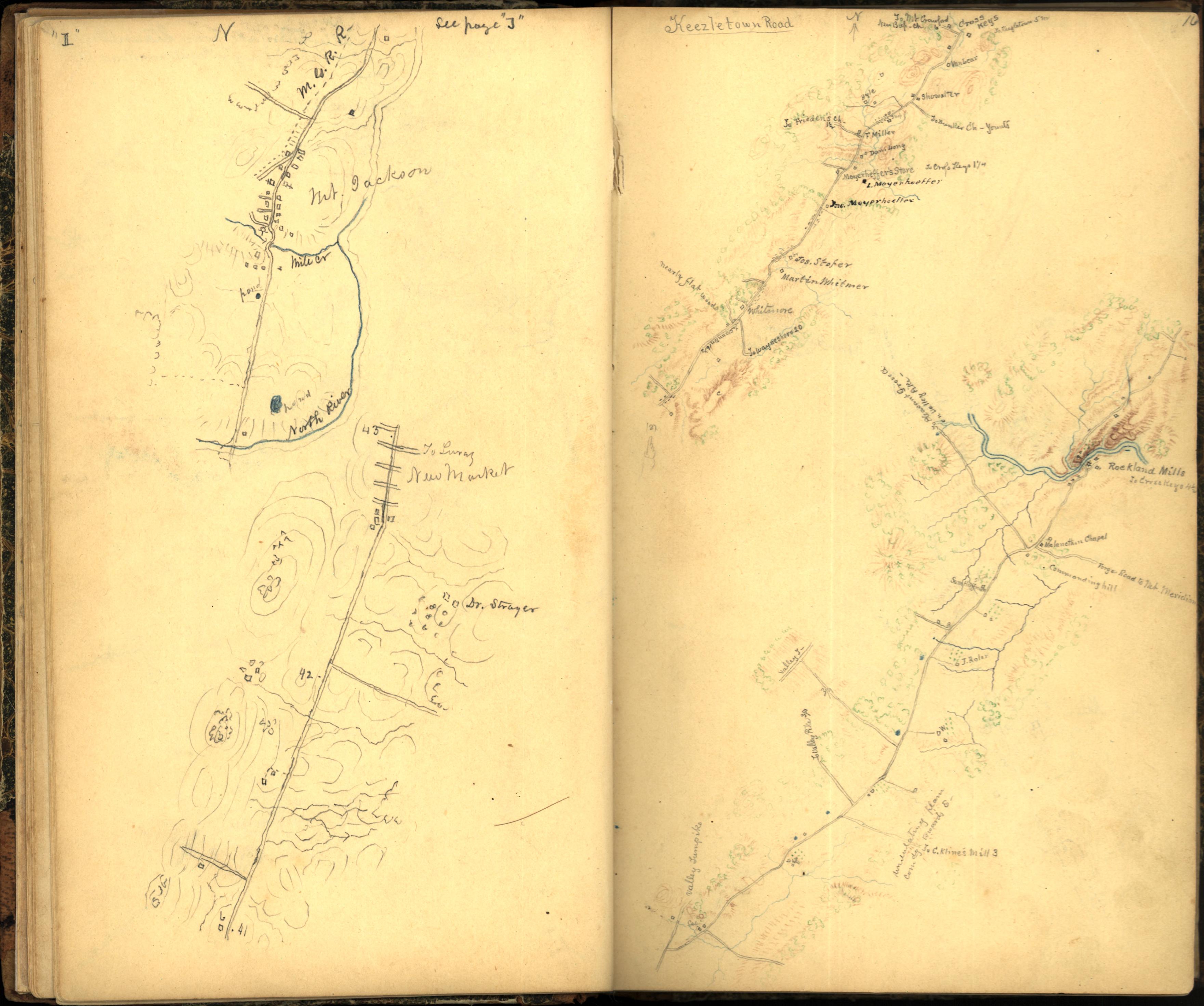 Image 25 of Sketch Book of Jed. Hotchkiss, Capt. & Top. Eng., Hd. Qrs., 2nd Corps, Army of N. Virginia : Virginia from Sketch Book of Jed. Hotchkiss, Capt. & Top. Eng., Hd. Qrs., 2nd Corps, Army of N. Virginia : Virginia 1862 by Relic Map Company
