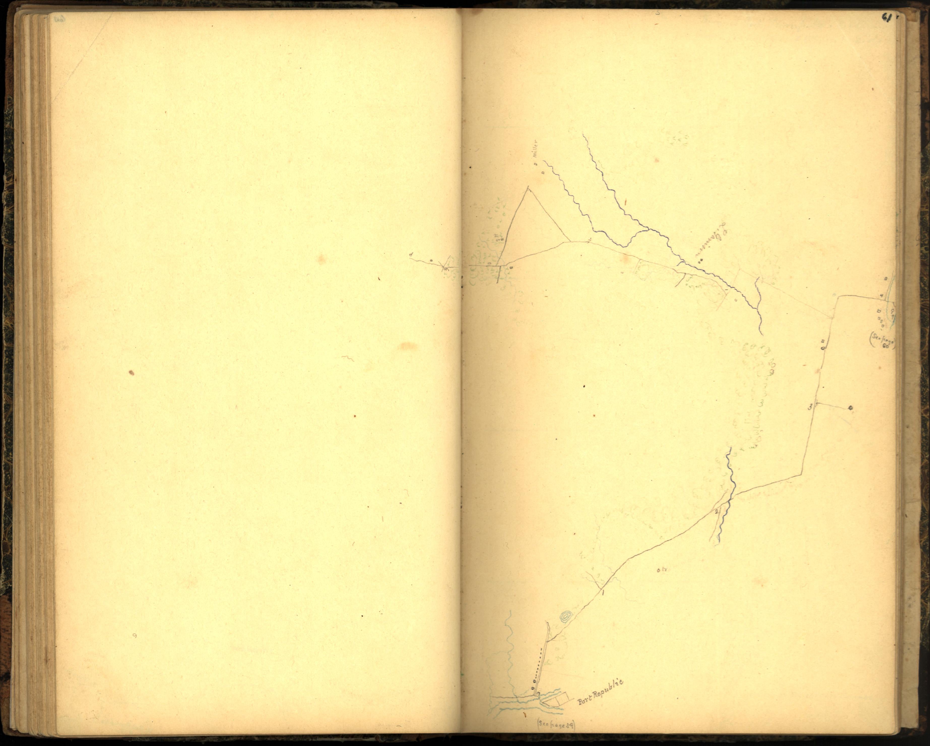 Image 69 of Sketch Book of Jed. Hotchkiss, Capt. & Top. Eng., Hd. Qrs., 2nd Corps, Army of N. Virginia : Virginia from Sketch Book of Jed. Hotchkiss, Capt. & Top. Eng., Hd. Qrs., 2nd Corps, Army of N. Virginia : Virginia 1862 by Relic Map Company