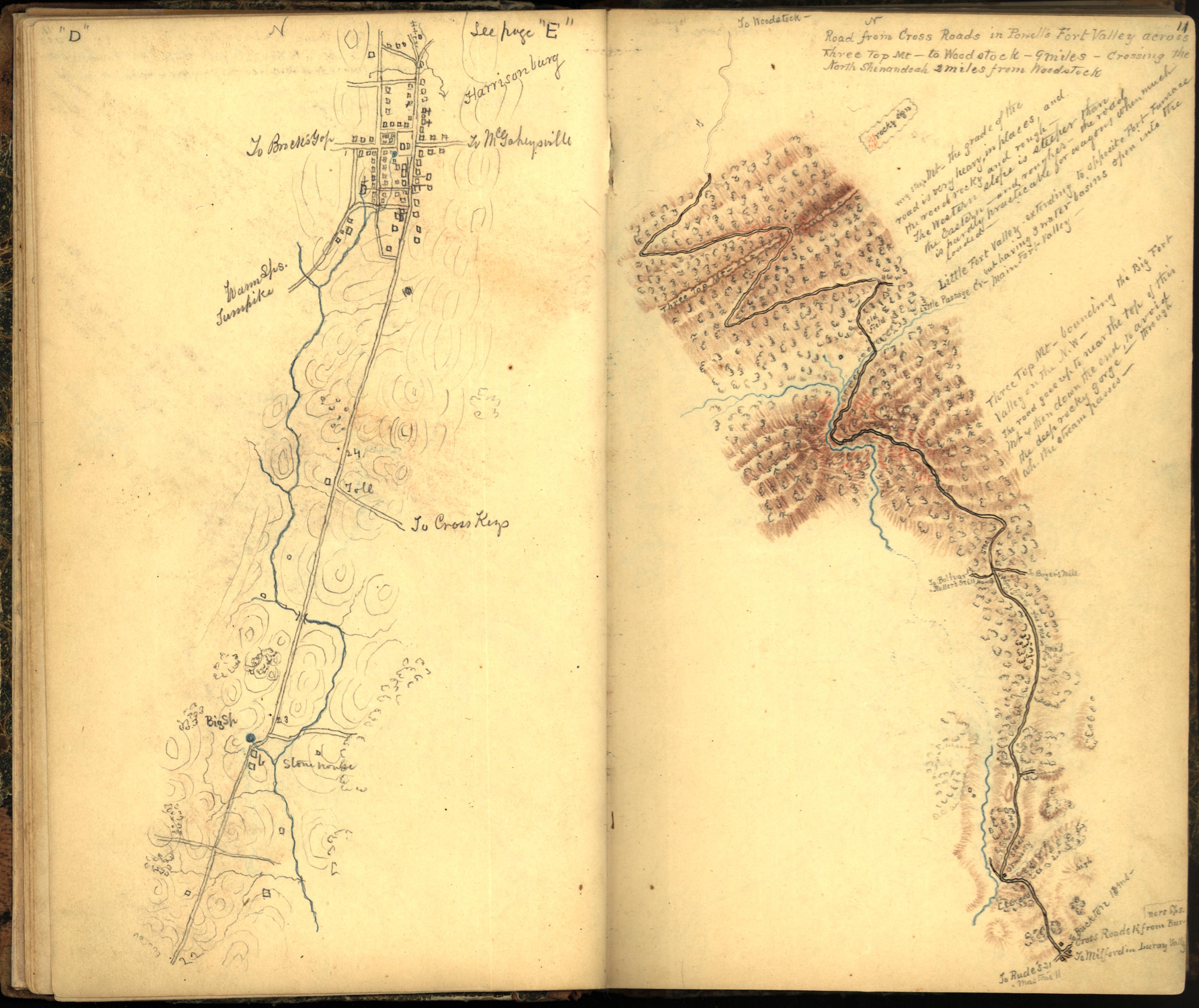 Image 20 of Sketch Book of Jed. Hotchkiss, Capt. & Top. Eng., Hd. Qrs., 2nd Corps, Army of N. Virginia : Virginia from Sketch Book of Jed. Hotchkiss, Capt. & Top. Eng., Hd. Qrs., 2nd Corps, Army of N. Virginia : Virginia 1862 by Relic Map Company