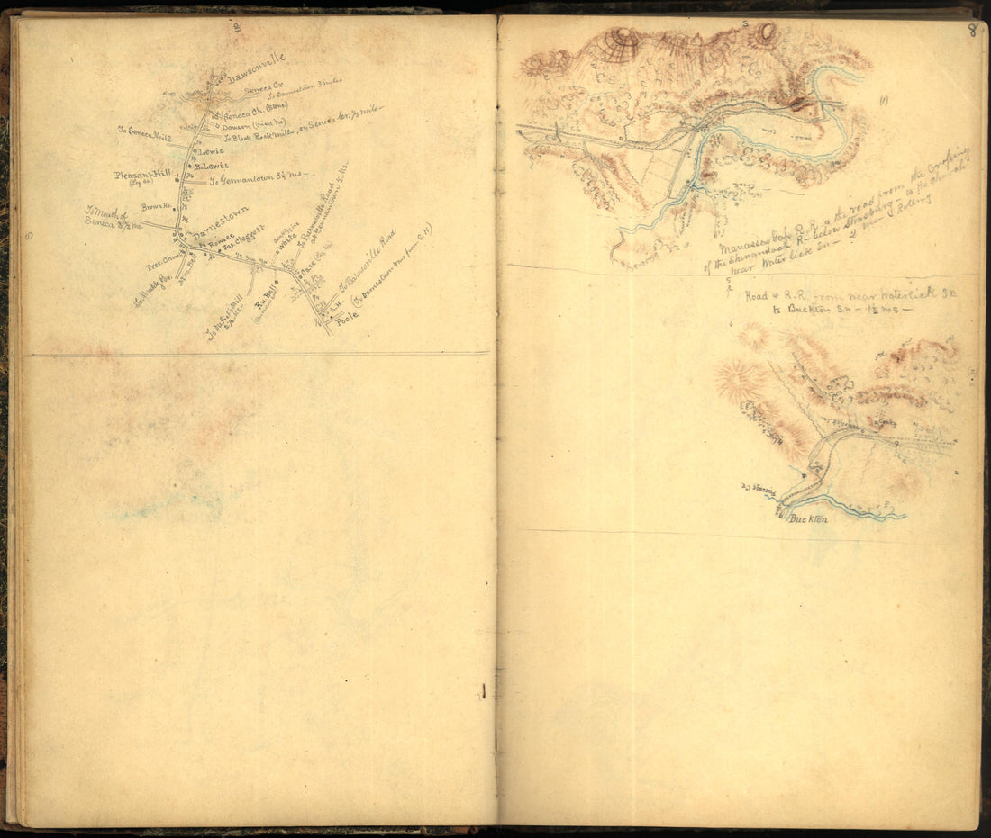 This old map of Maryland, Montgomery County, , Virginia was created by Hotchkiss, Jedediah in 1862