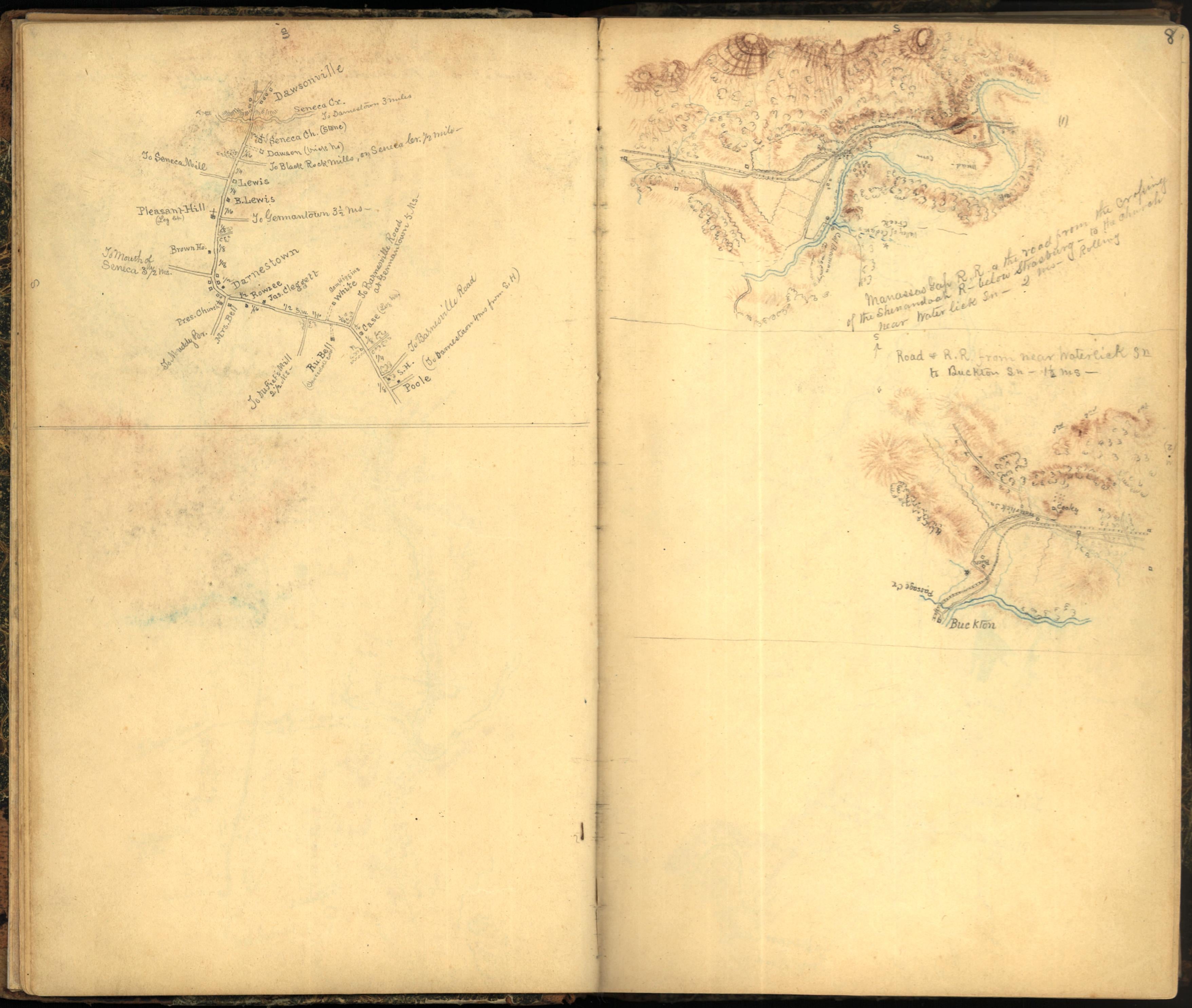 This old map of Maryland, Montgomery County, , Virginia was created by Hotchkiss, Jedediah in 1862