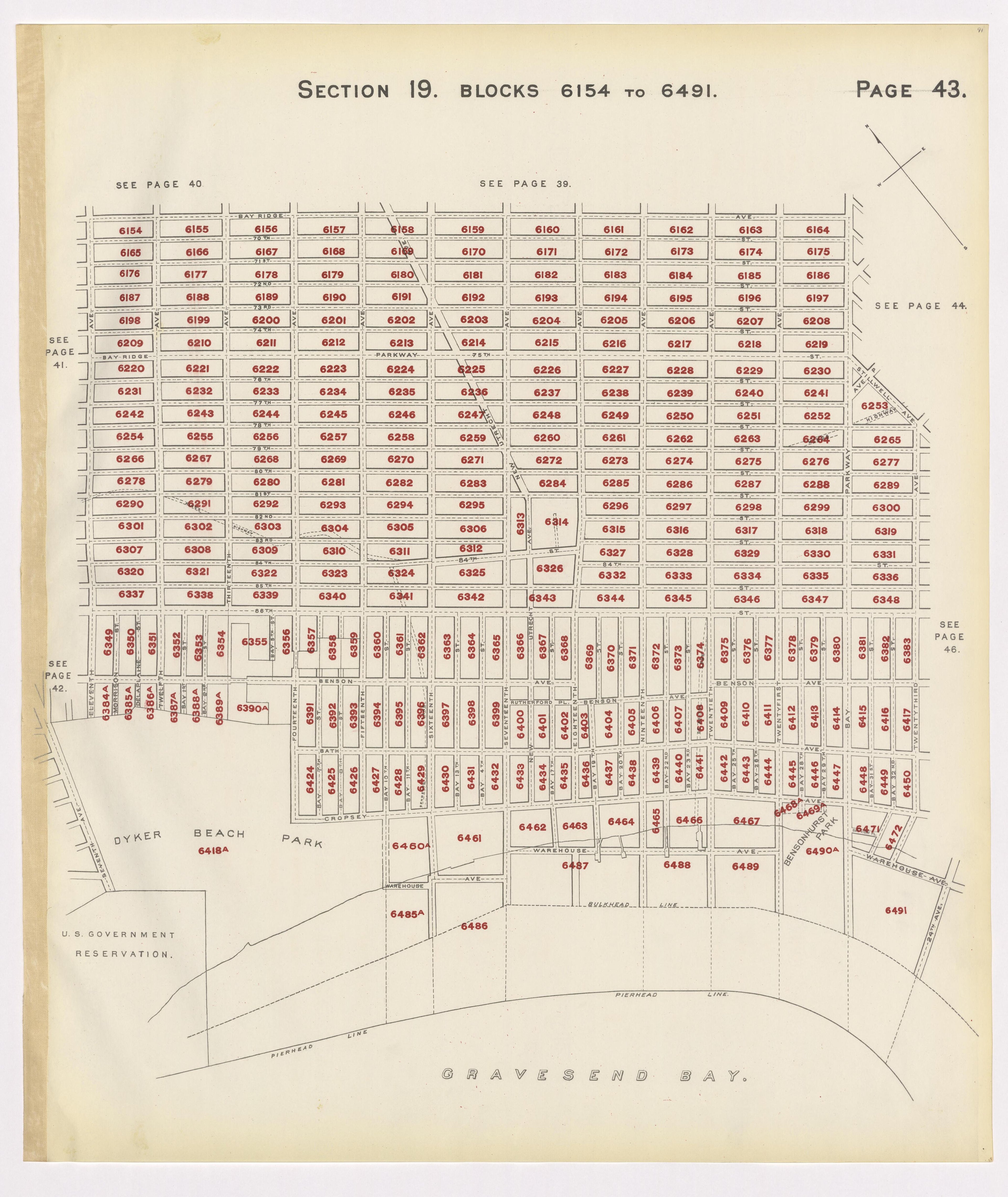 Image 47 of the Land Map of the County of Kings, State of New York 1911 to 1920, Inclusive from the Land Map of the County of Kings, State of New York 1911 to 1920, Inclusive 1910 by Relic Map Company