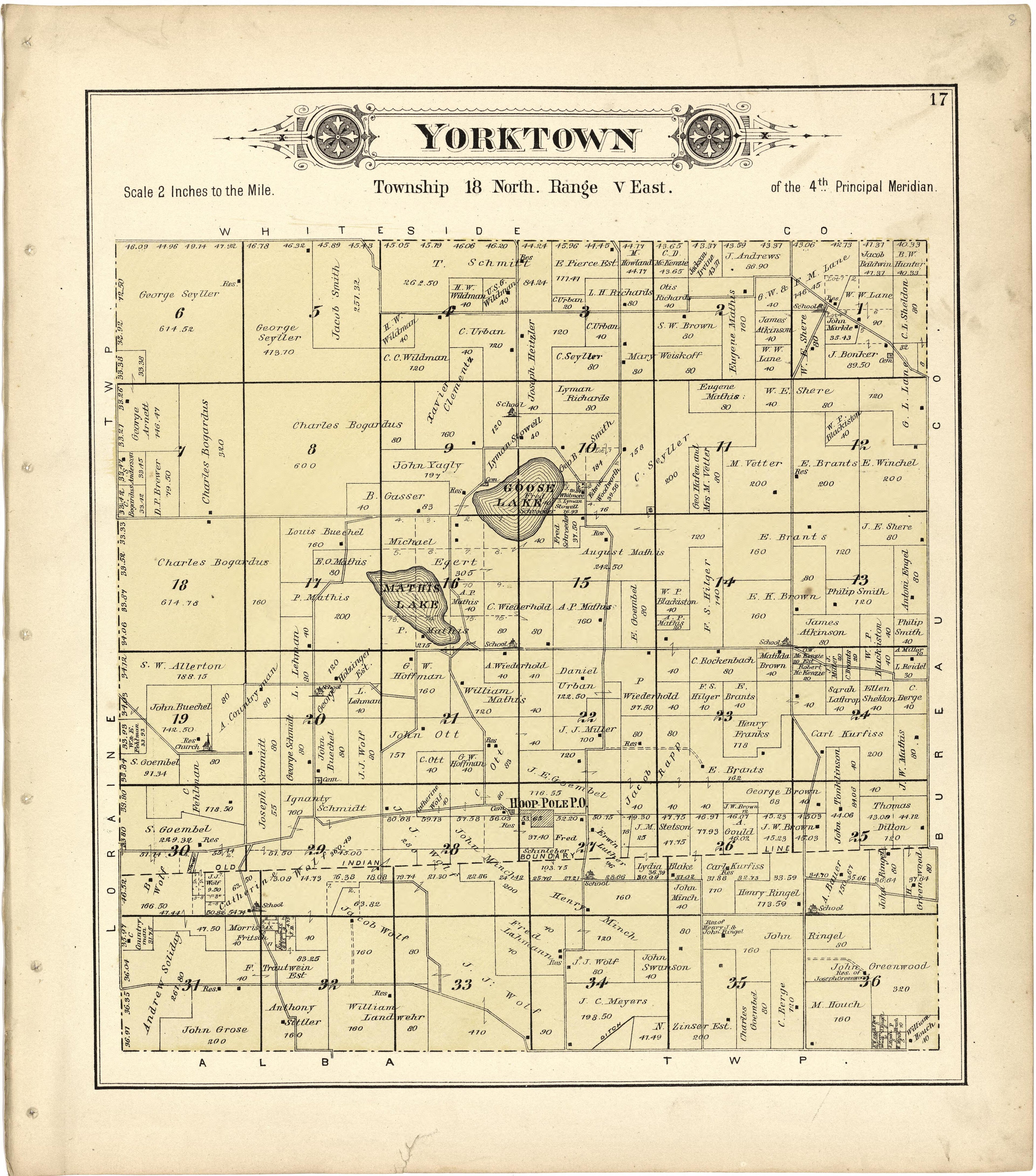 Yorktown from Plat Book of Henry County, Illinois 1893 by Relic Map Company