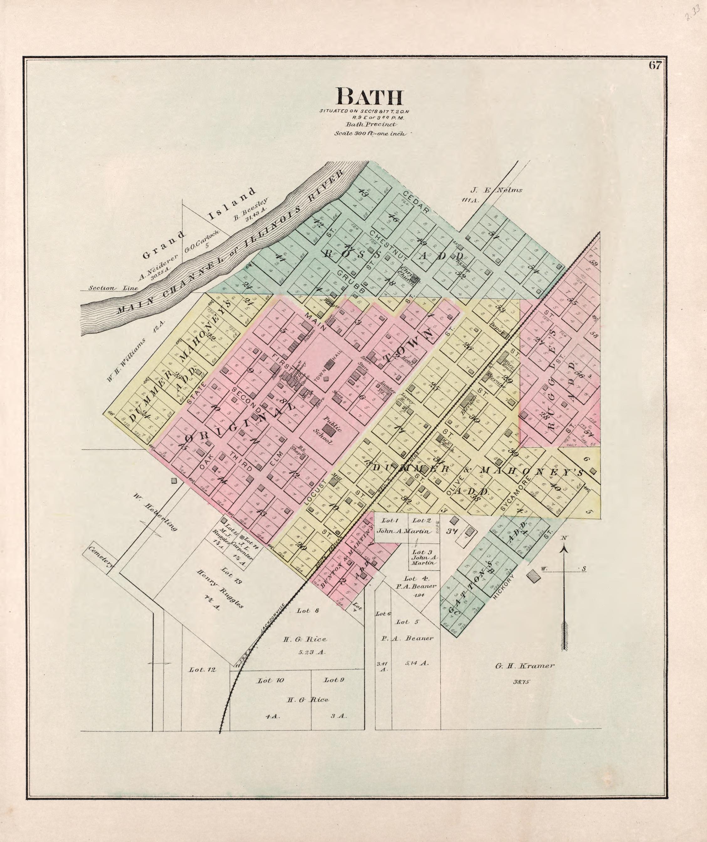 Bath from Plat Book of Mason County, Illinois 1891 by Relic Map Company