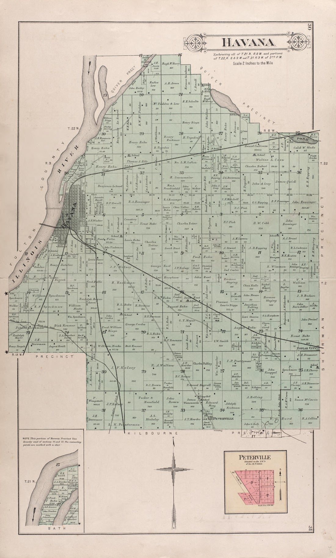 This old map of Illinois, Mason County, was created by Alden, Ogle & Company|Bourquin, F. (Frederick)|Bracher, Wm. (William) in 1891