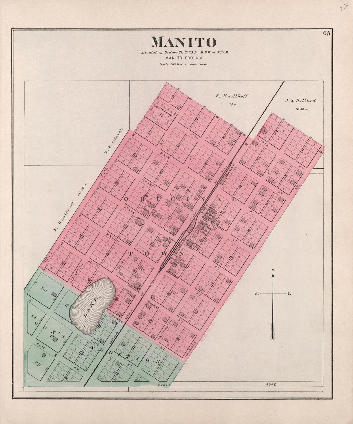 Manito from Plat Book of Mason County, Illinois 1891 by Relic Map Company