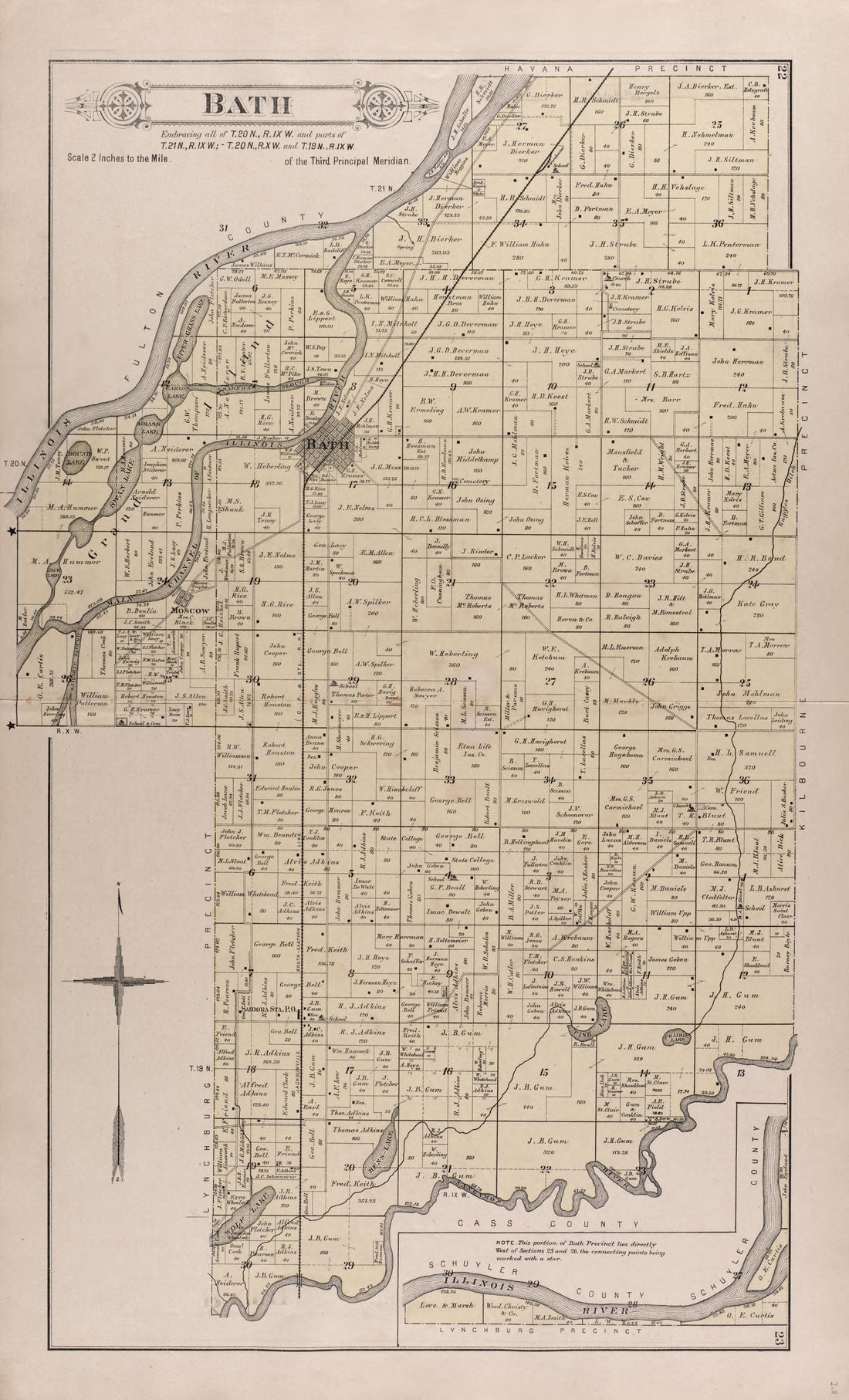 This old map of Illinois, Mason County, was created by Alden, Ogle & Company|Bourquin, F. (Frederick)|Bracher, Wm. (William) in 1891
