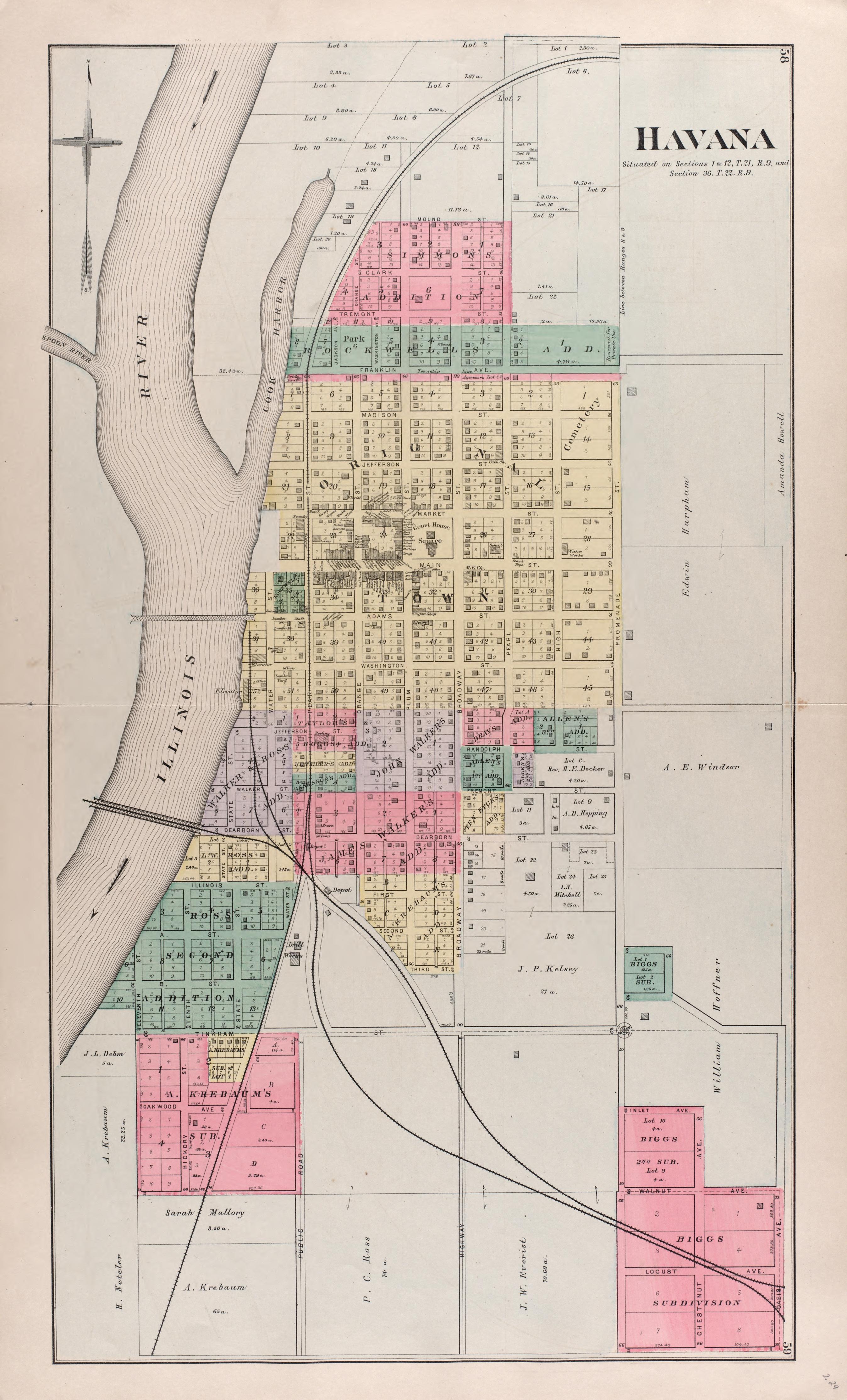 This old map of Illinois, Mason County, was created by Alden, Ogle & Company|Bourquin, F. (Frederick)|Bracher, Wm. (William) in 1891