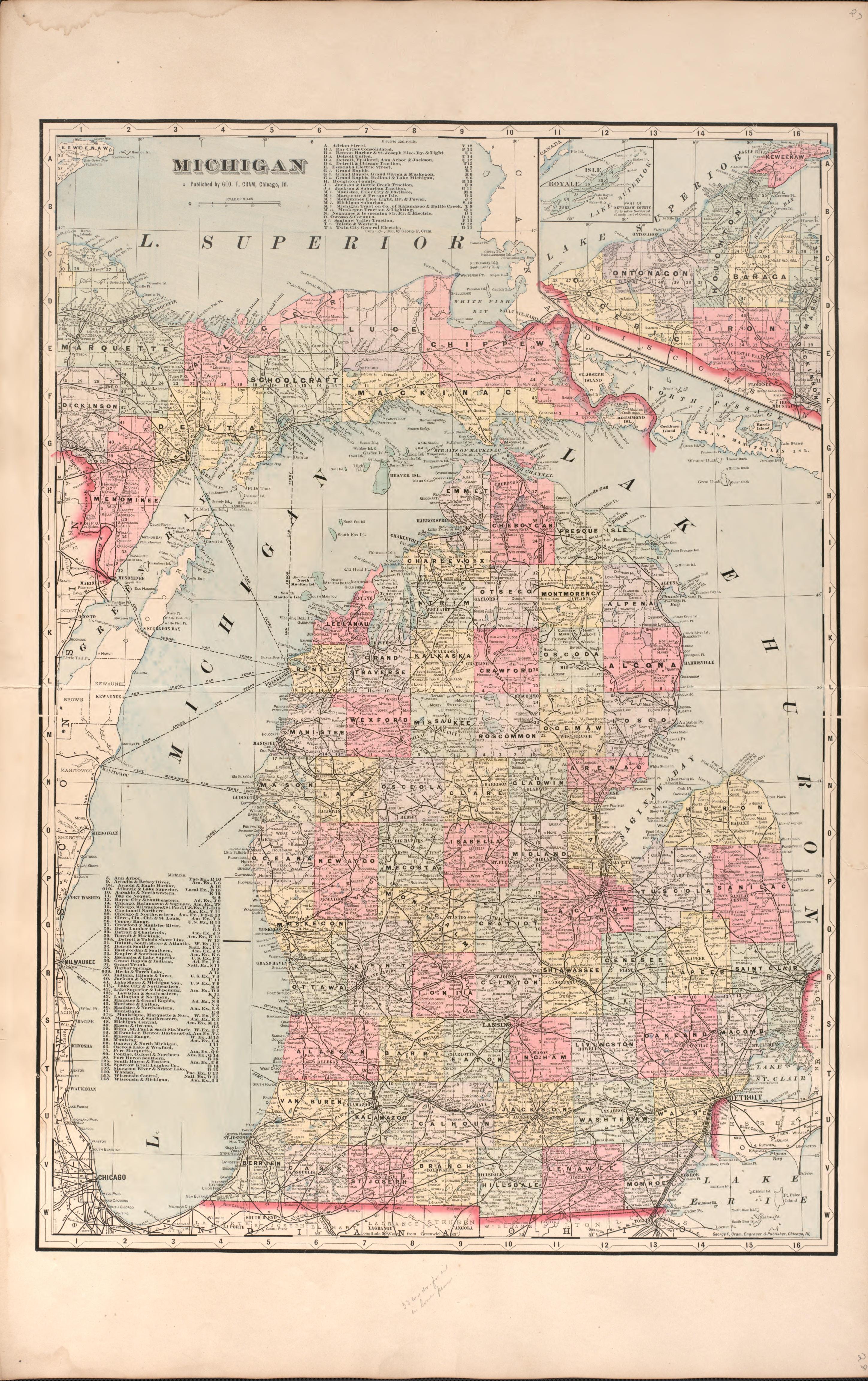 Prescott/ Beaver from Plat Book of Ogemaw County, Michigan 1903 by Relic Map Company
