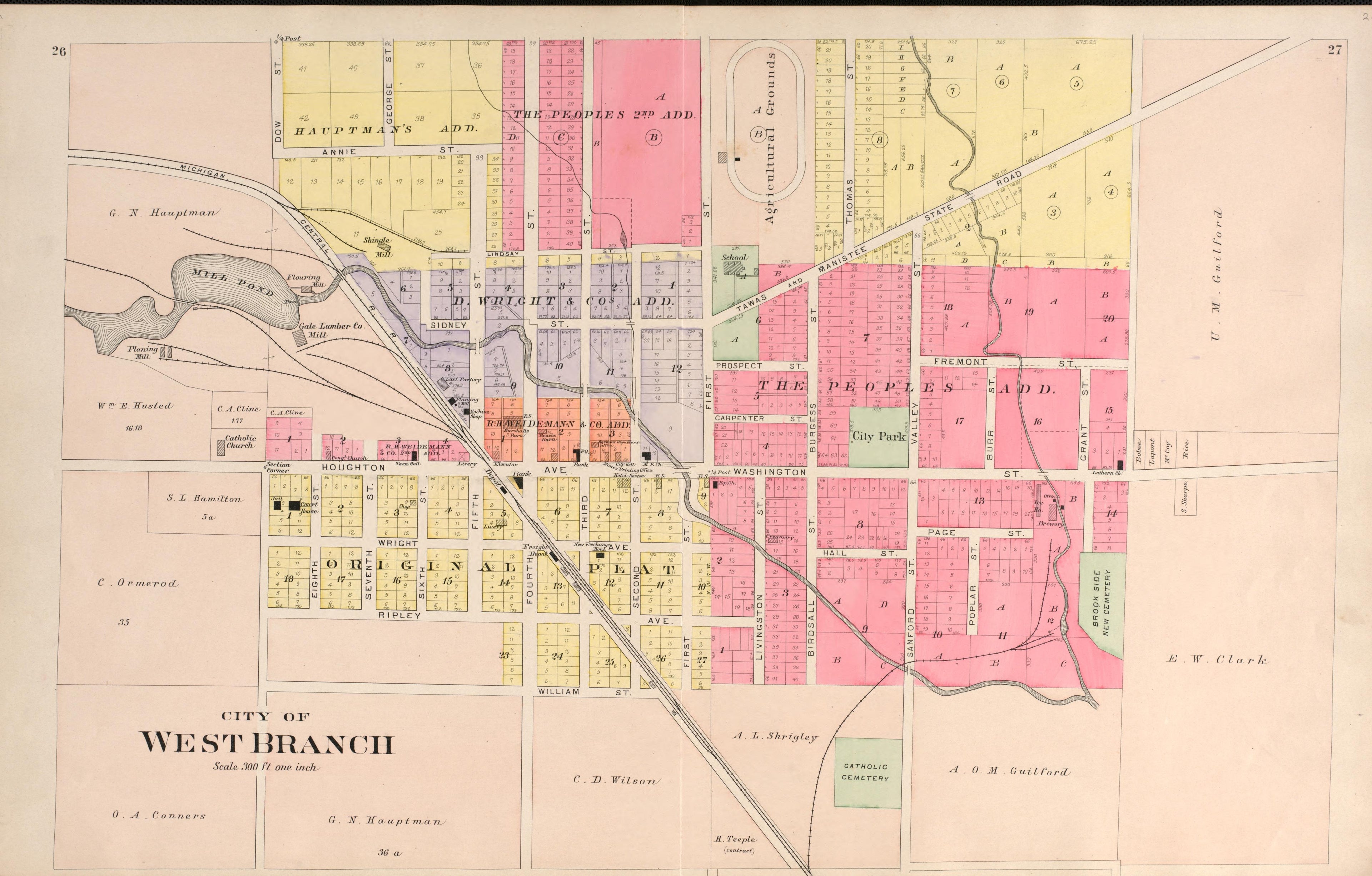 Rose from Plat Book of Ogemaw County, Michigan 1903 by Relic Map Company