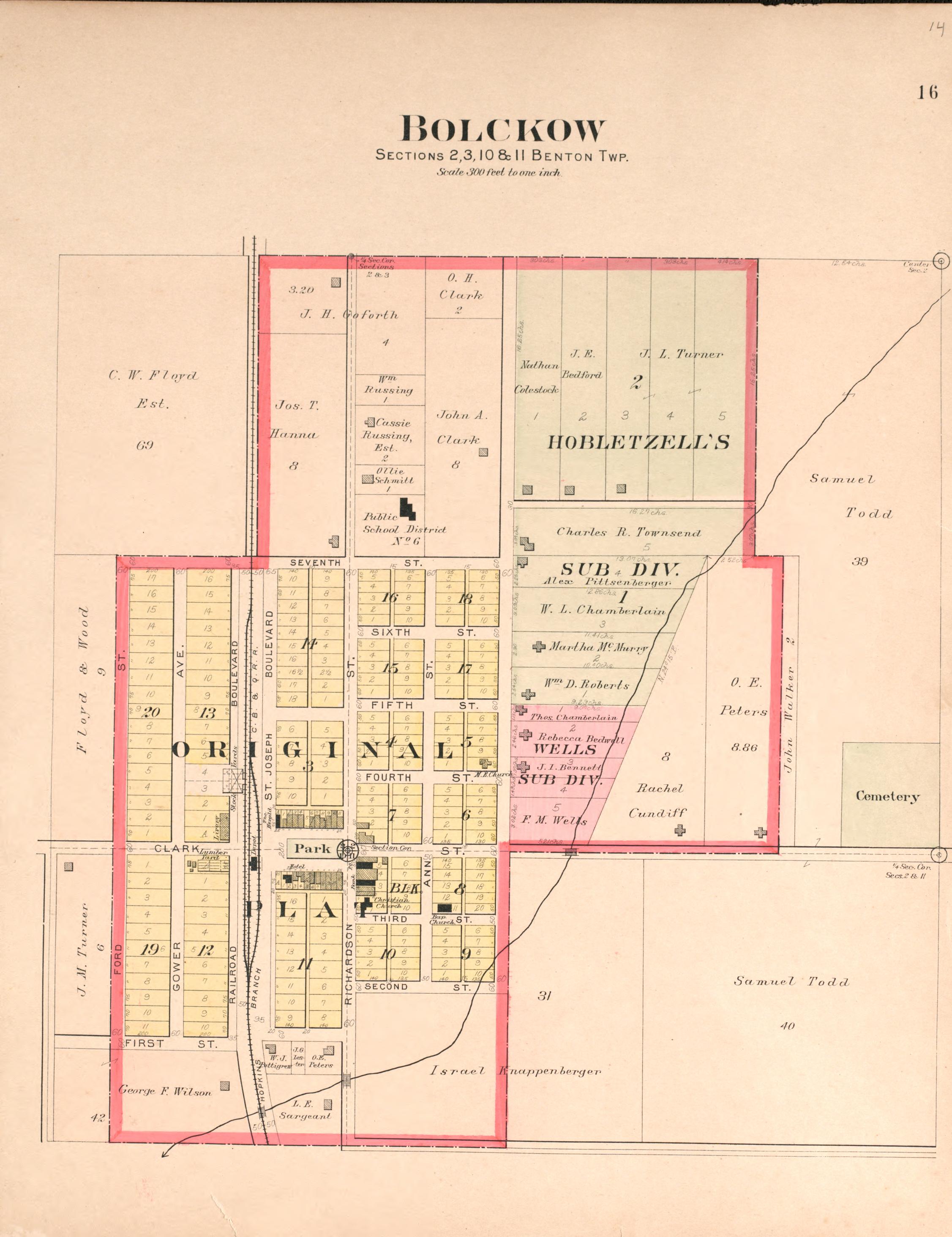 Bolckow from Plat Book of Andrew County, Missouri 1909 by Relic Map Company