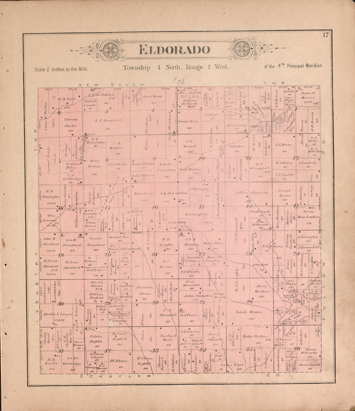 Eldorado from Plat Book of McDonough County, Illinois 1893 by Relic Map Company