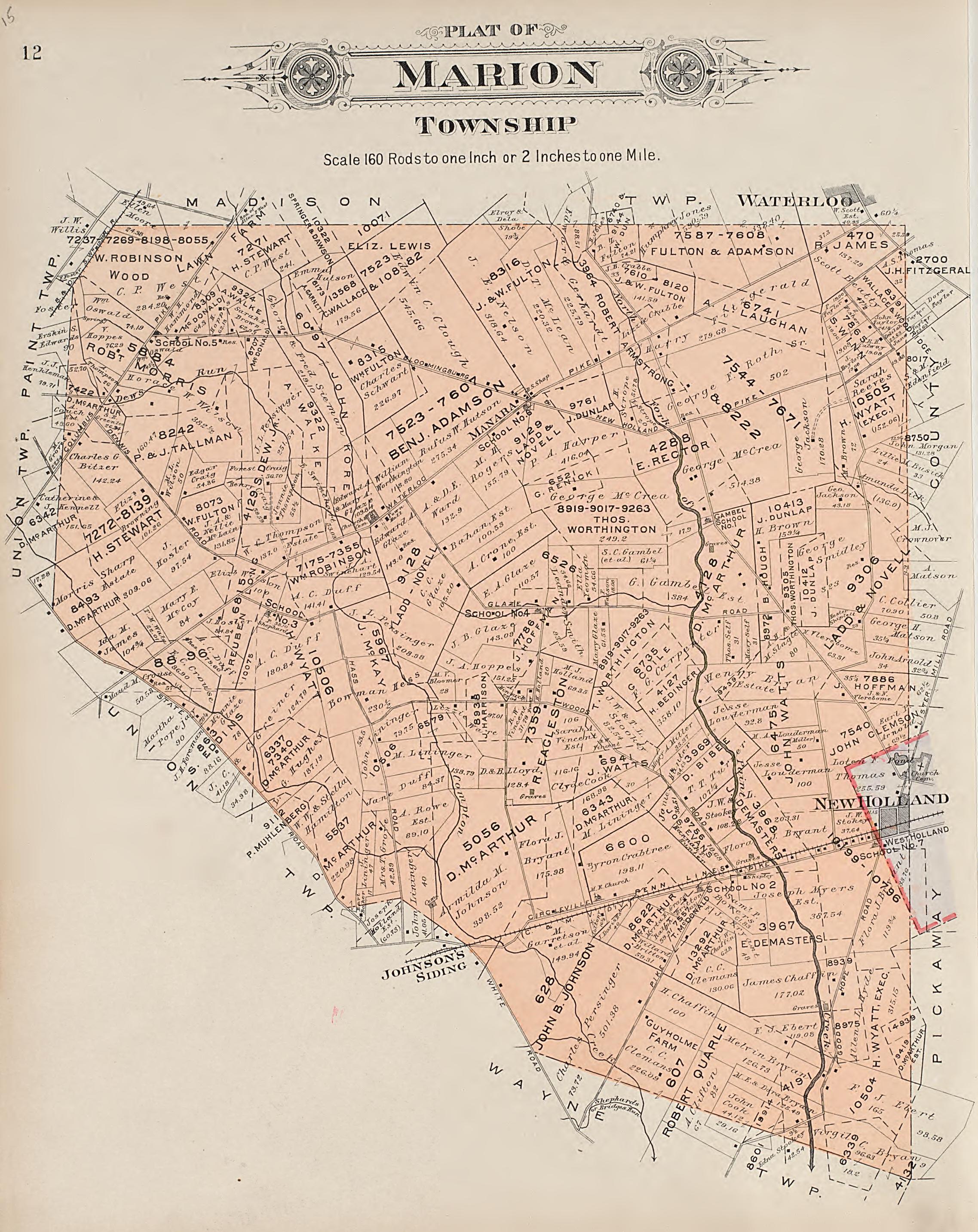 This old map of Fayette County, Ohio, was created by North West Publishing Co|Volk, Albert in 1913