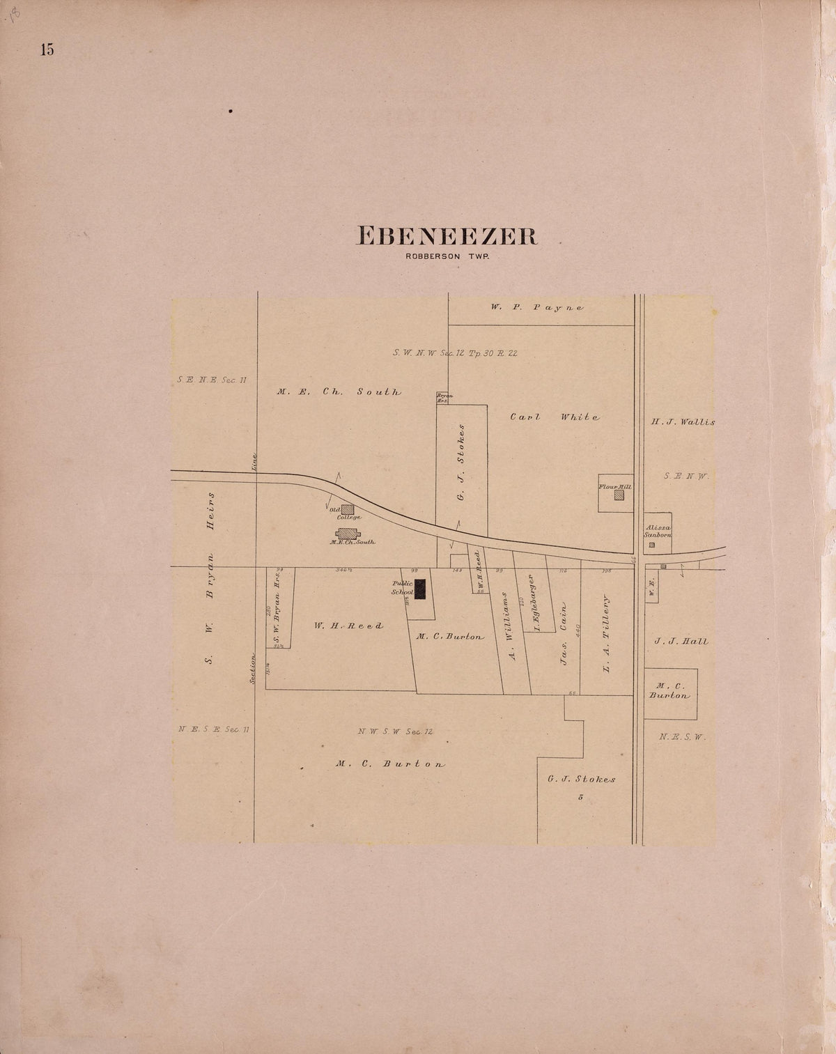 Ebenezzer from Plat Book of Greene County, Missouri : Compiled from County Records and Actual Surveys 1904 by Relic Map Company