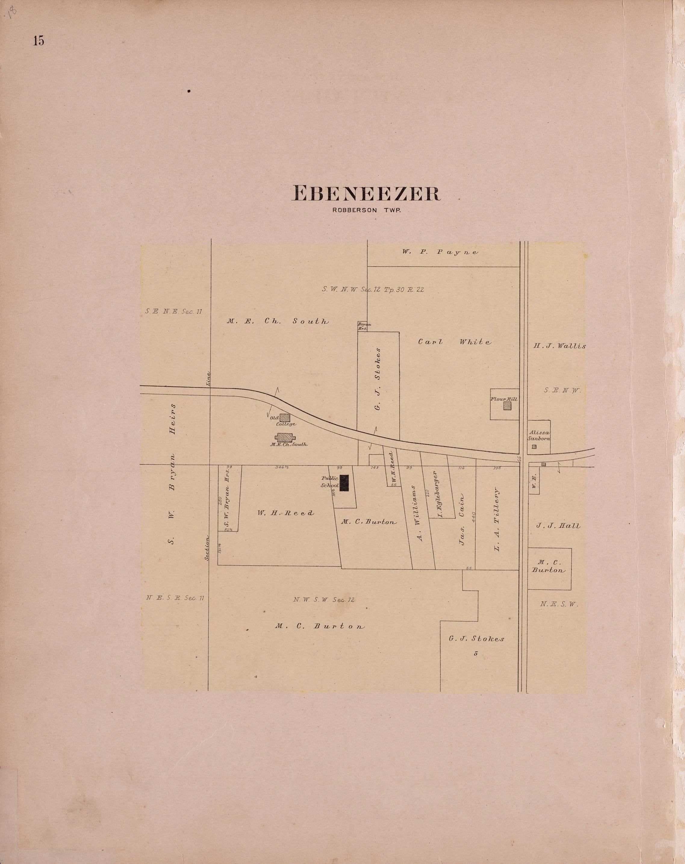 Ebenezzer from Plat Book of Greene County, Missouri : Compiled from County Records and Actual Surveys 1904 by Relic Map Company