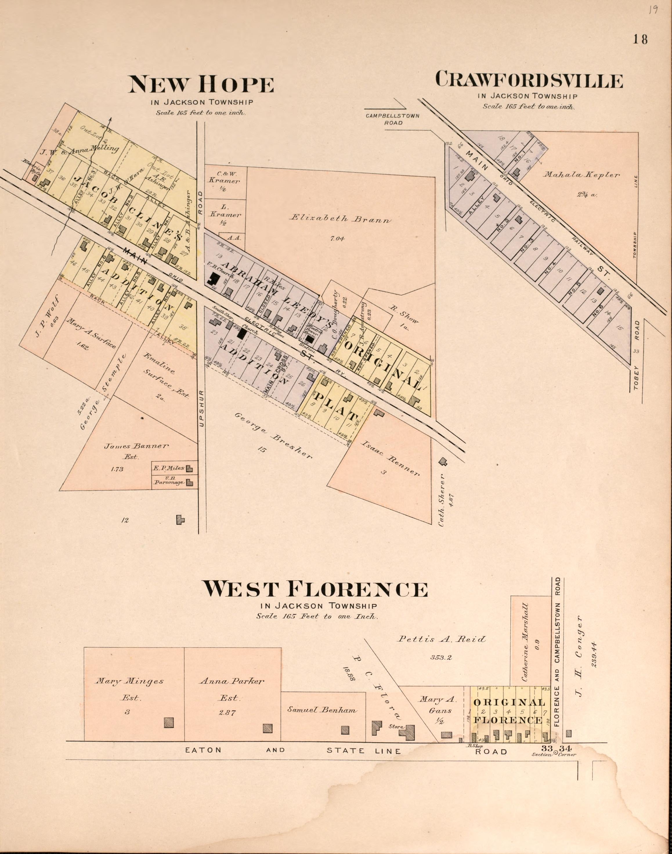 This old map of Ohio, Preble County, was created by North West Publishing Co|Volk, Albert in 1912