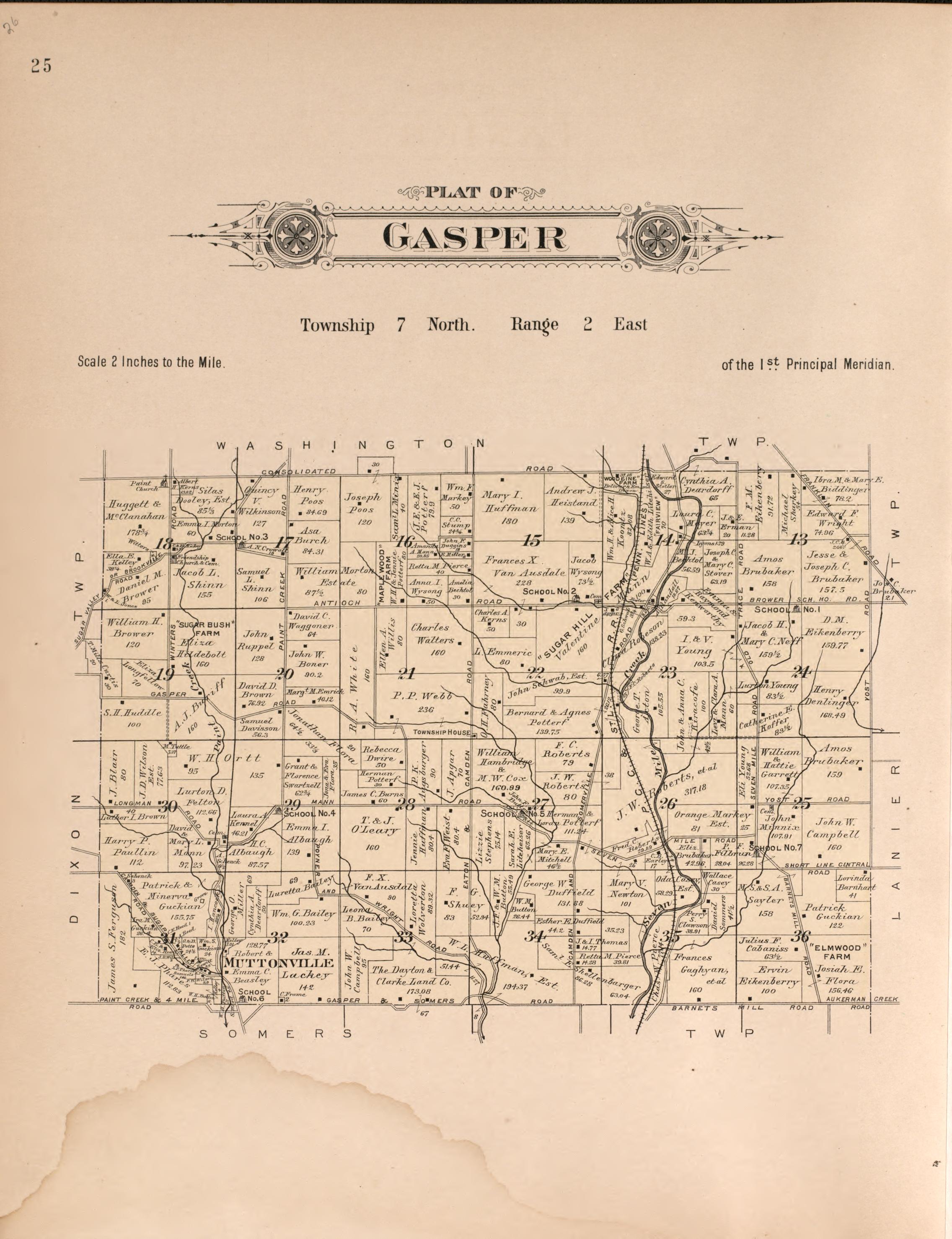 This old map of Ohio, Preble County, was created by North West Publishing Co|Volk, Albert in 1912