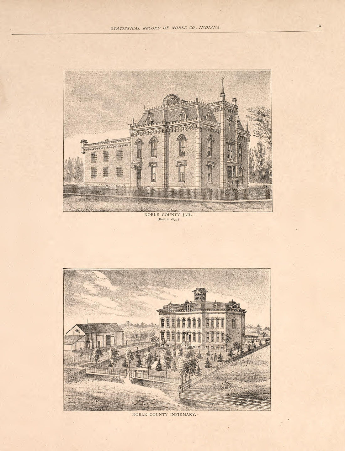 This old map of Indiana, Noble County, was created by Morrow, O. (Oliver) in 1893
