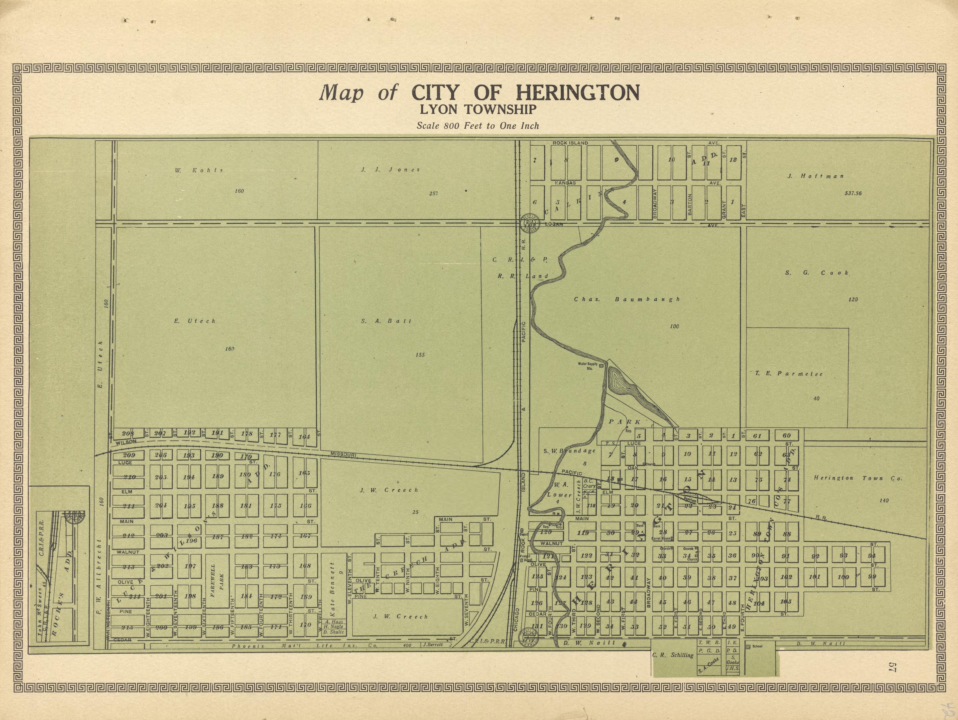 This old map of Dickinson County, Kansas, was created by Capper, Arthur|Kenyon Company (Des Moines, Iowa) in 1909