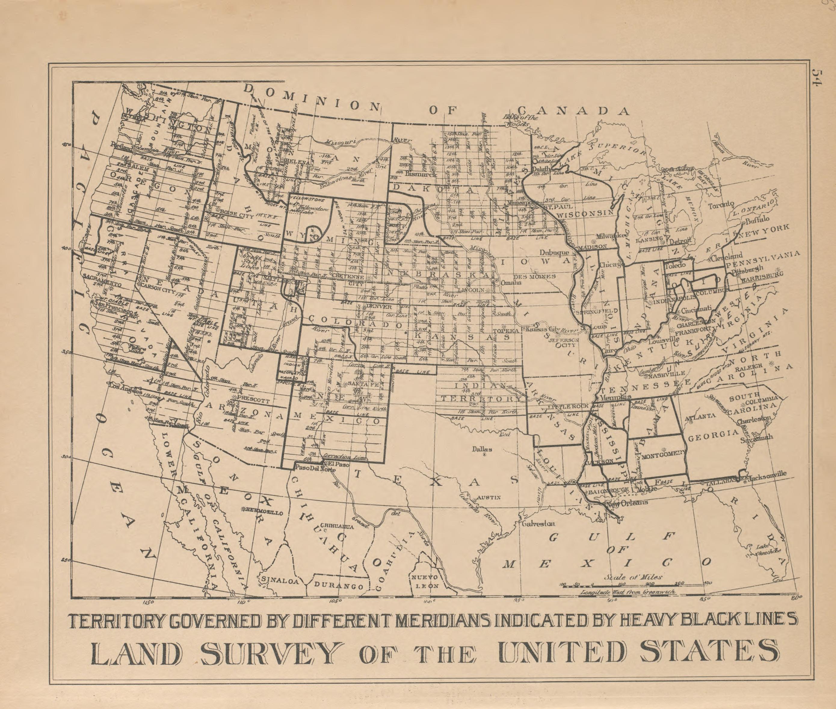 Land Survey of the United States from Plat Book of Huron County, Michigan : Also Patron&