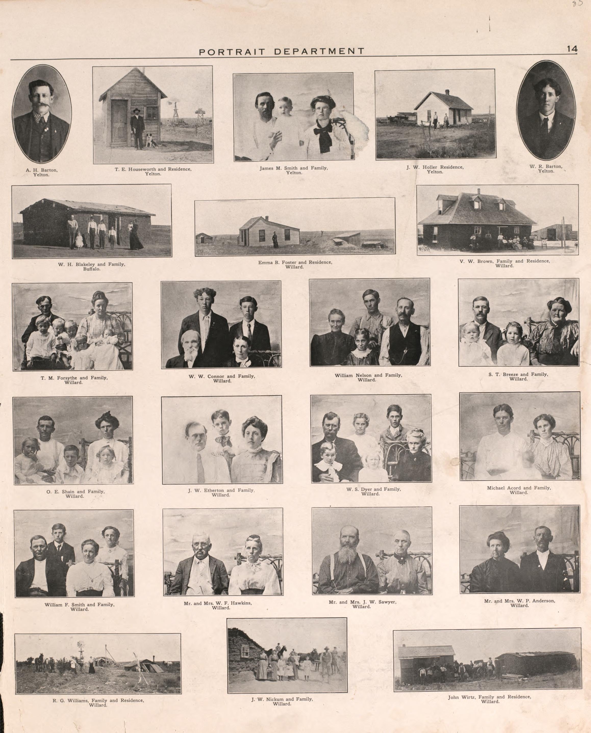 Portrait Section 3 from Plat Book of Harper County, Oklahoma : Containing Maps of Villages, Cities and Townships of the County, and of the State, United States and World : Portraits of Representative Citizens and Leading … 1910 by Relic Map Company