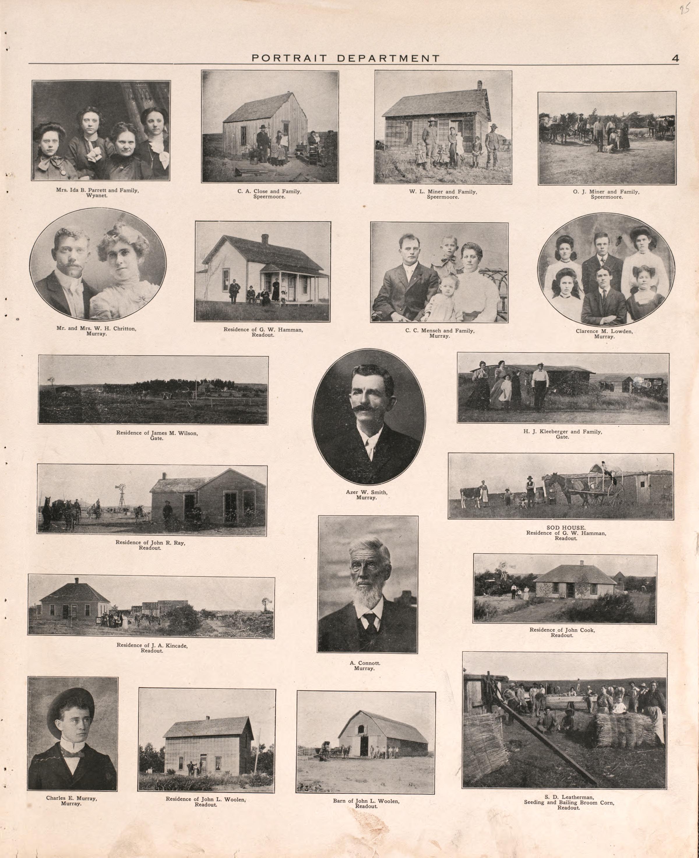 Portrait Section 3, P. 5 from Plat Book of Harper County, Oklahoma : Containing Maps of Villages, Cities and Townships of the County, and of the State, United States and World : Portraits of Representative Citizens and Leading … 1910 by Relic Map Company