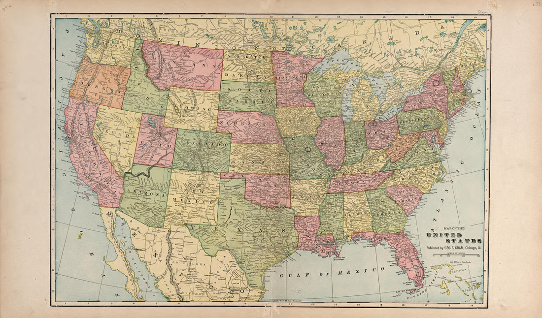 United States from Plat Book of La Clede County, Missouri : Containing Maps of Villages, Cities and Townships of the County, and of the State, United States and World : Also Portraits of Representative Citizens, … 1912 by Relic Map Company