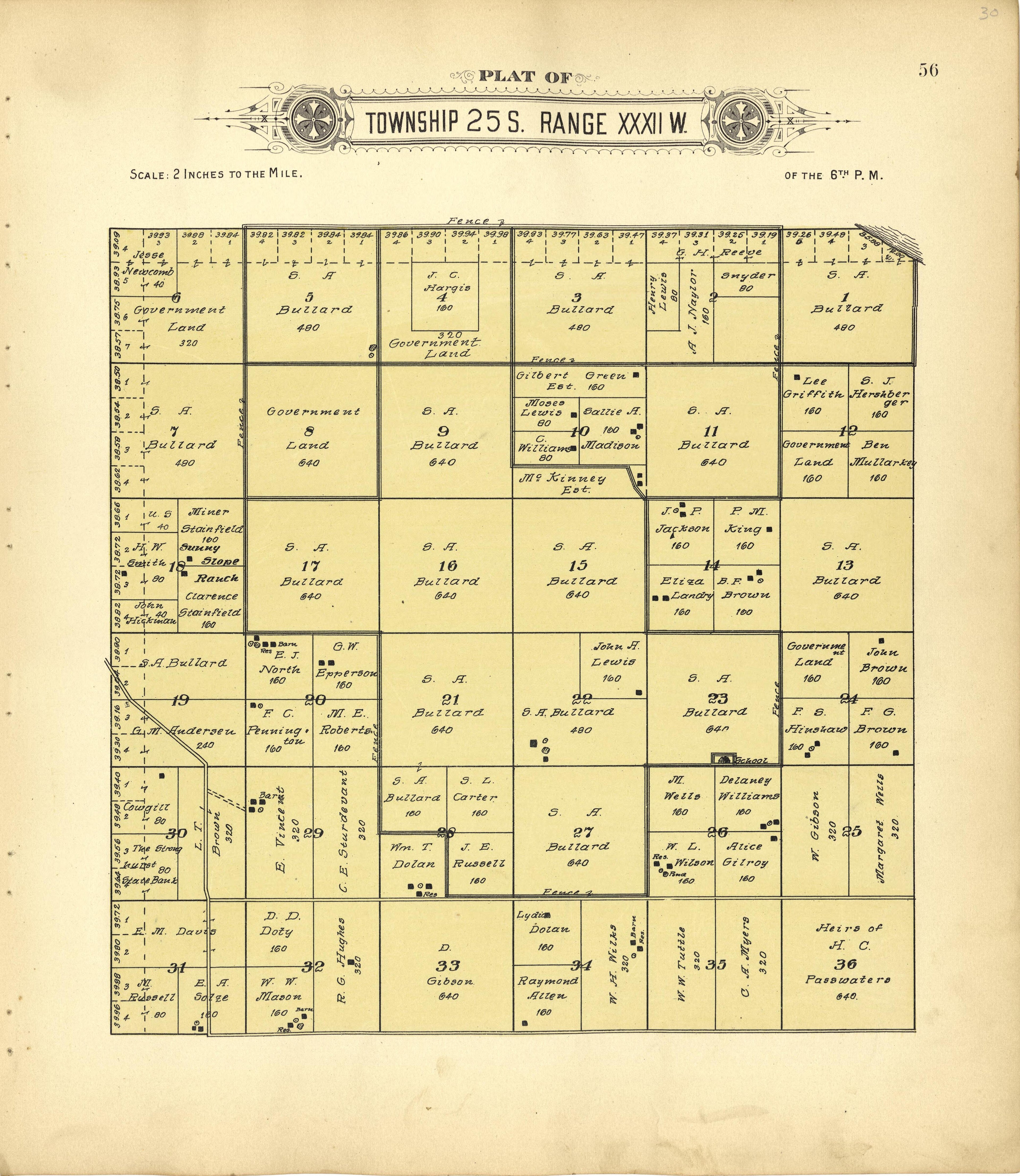 This old map of Finney County, Kansas, was created by Western Publishing Co. (Ashland, Kan.) in 1911