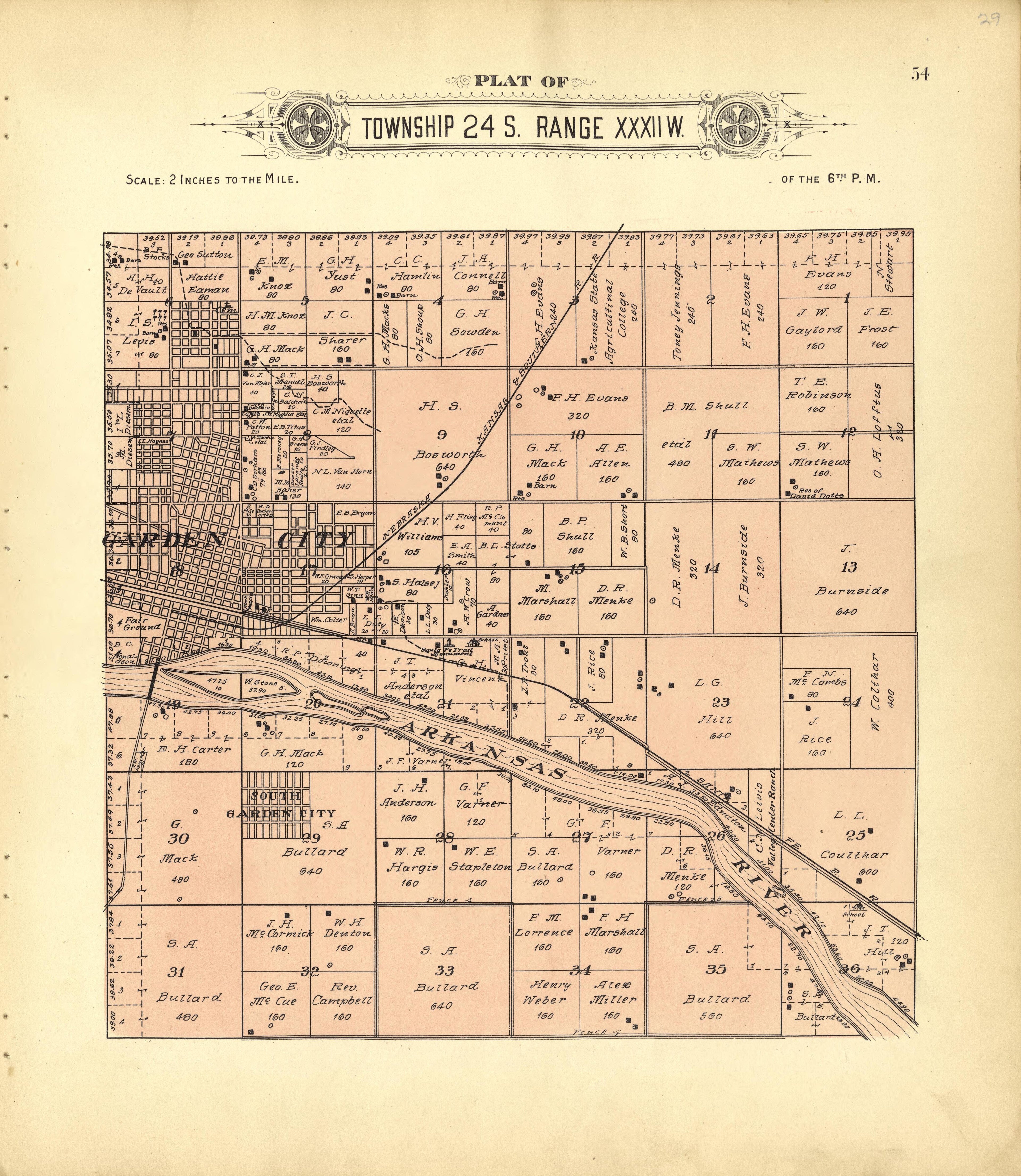 This old map of Finney County, Kansas, was created by Western Publishing Co. (Ashland, Kan.) in 1911