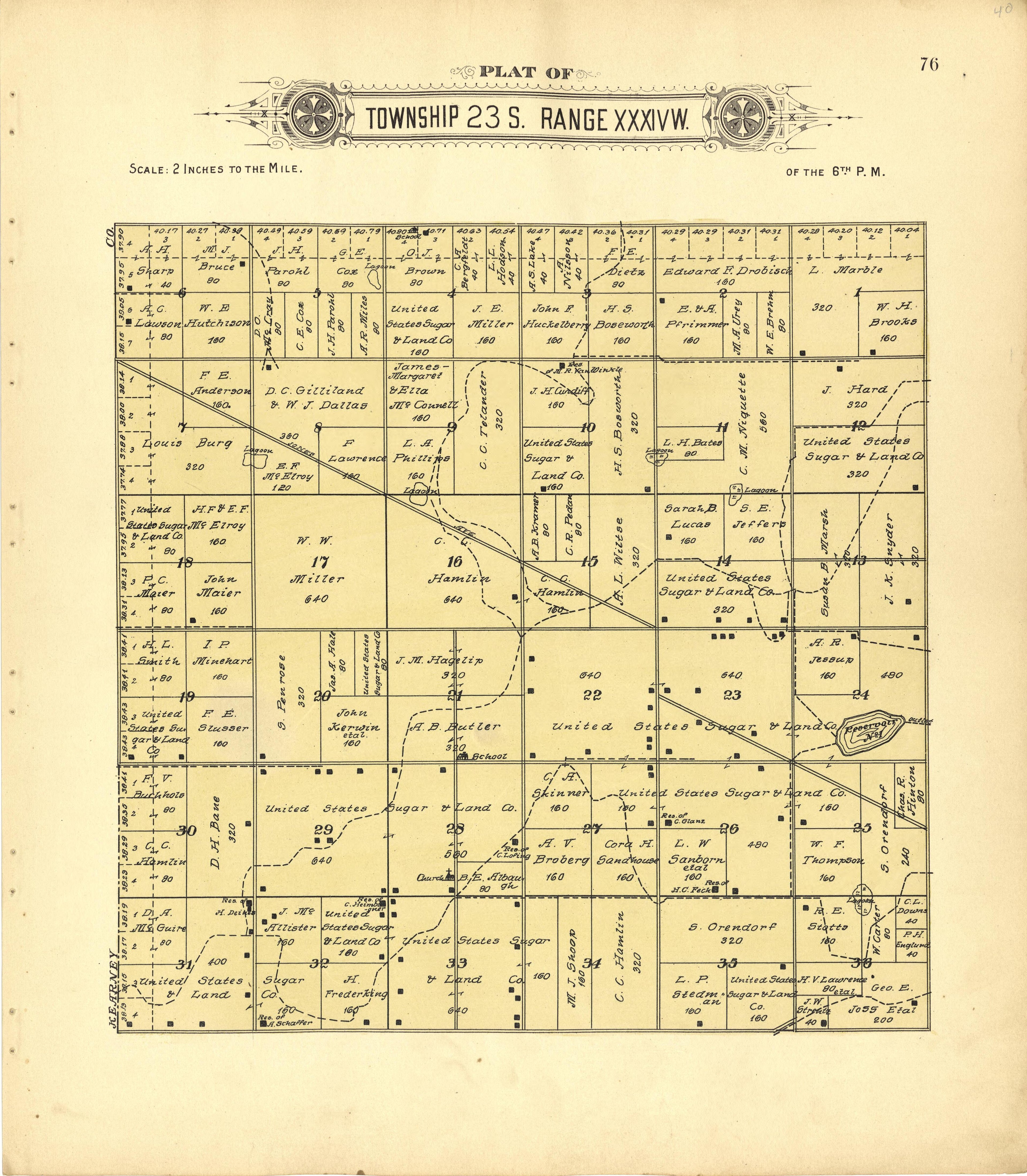 This old map of Finney County, Kansas, was created by Western Publishing Co. (Ashland, Kan.) in 1911