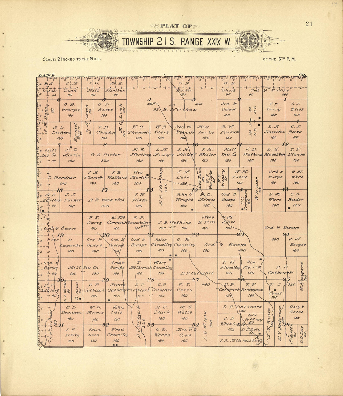 This old map of Finney County, Kansas, was created by Western Publishing Co. (Ashland, Kan.) in 1911