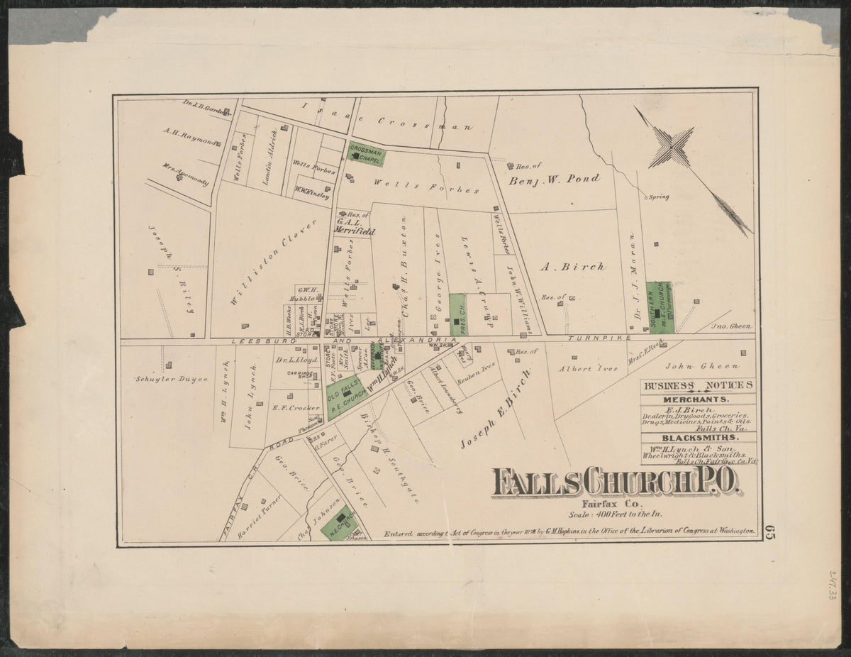 Image 45 of Atlas of Fifteen Miles Around Washington, Including the Counties of Fairfax and Alexandria, Virginia (maps Only) from Atlas of Fifteen Miles Around Washington, Including the Counties of Fairfax and Alexandria, Virginia 1879 by Relic Map Company