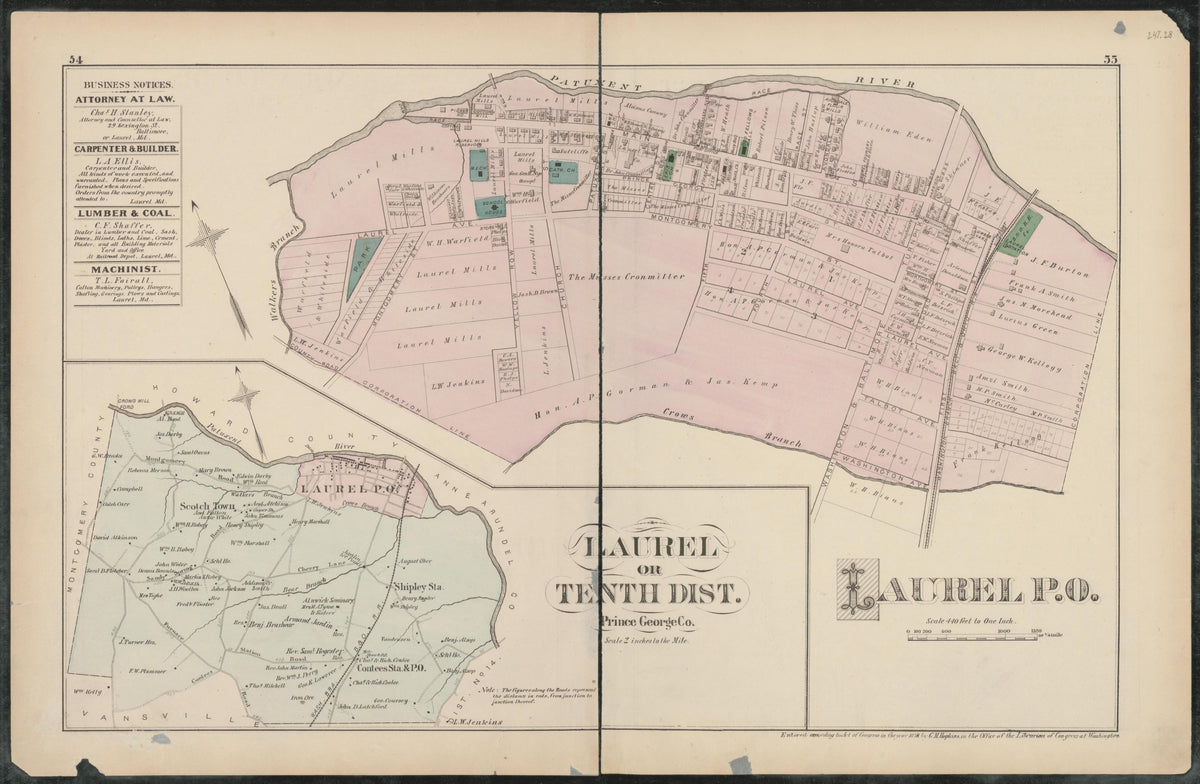 Image 37 of Atlas of Fifteen Miles Around Washington, Including the Counties of Fairfax and Alexandria, Virginia (maps Only) from Atlas of Fifteen Miles Around Washington, Including the Counties of Fairfax and Alexandria, Virginia 1879 by Relic Map Company