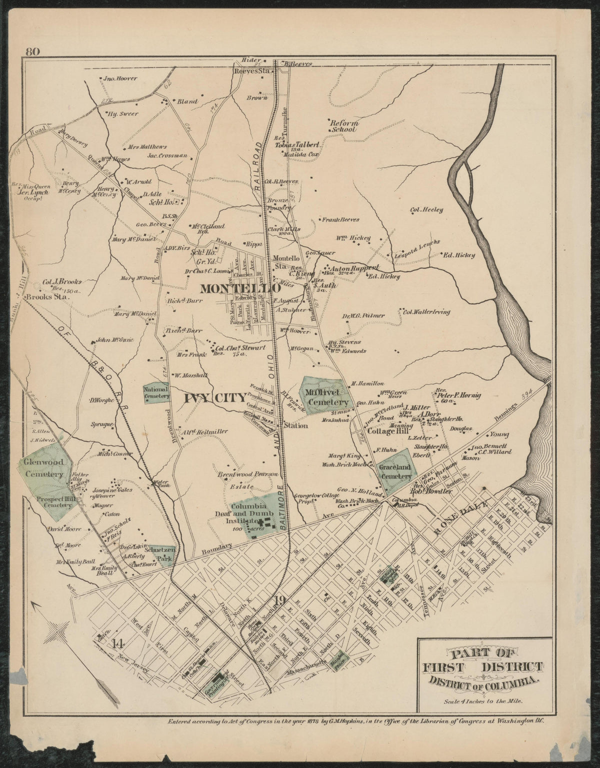 Image 55 of Atlas of Fifteen Miles Around Washington, Including the Counties of Fairfax and Alexandria, Virginia (maps Only) from Atlas of Fifteen Miles Around Washington, Including the Counties of Fairfax and Alexandria, Virginia 1879 by Relic Map Company