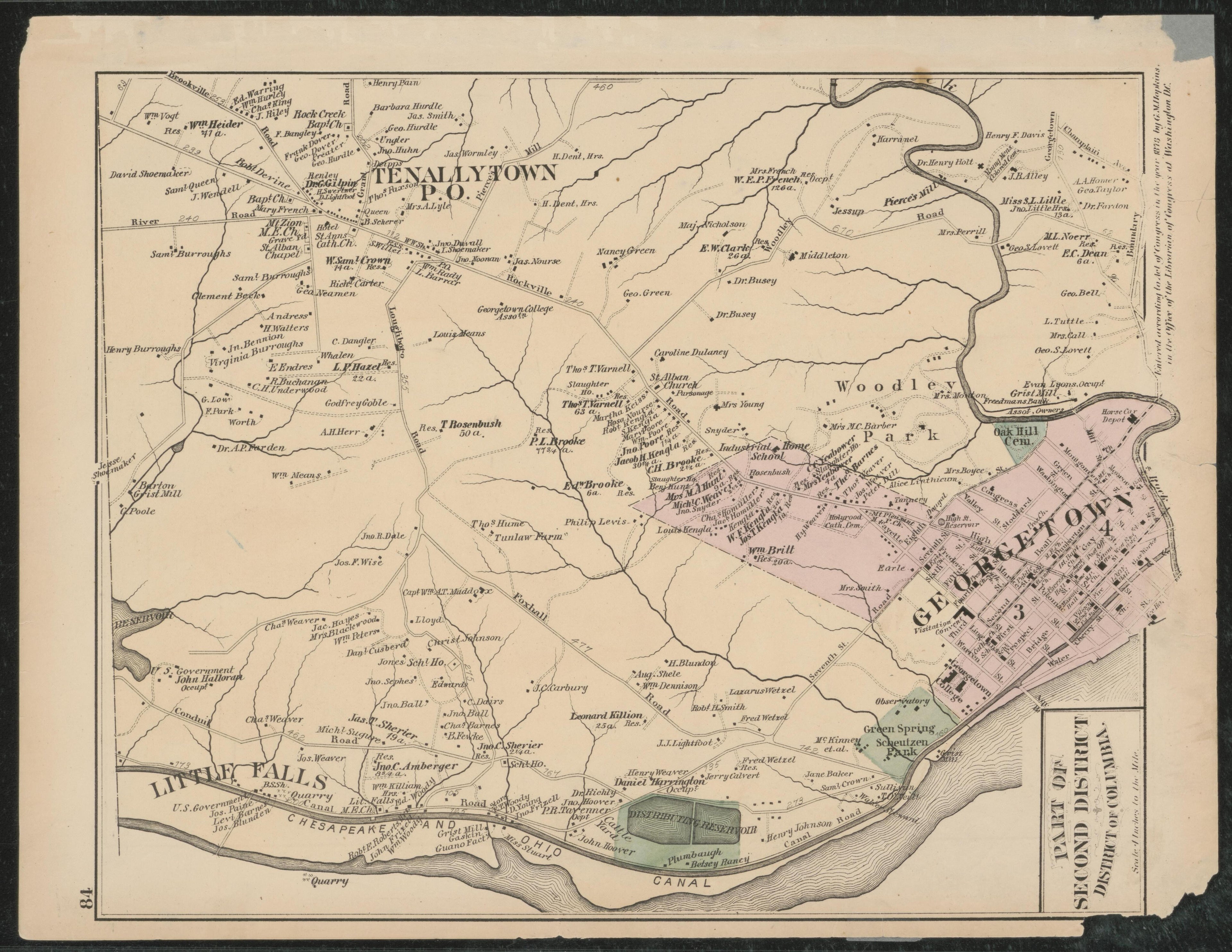 Image 58 of Atlas of Fifteen Miles Around Washington, Including the Counties of Fairfax and Alexandria, Virginia (maps Only) from Atlas of Fifteen Miles Around Washington, Including the Counties of Fairfax and Alexandria, Virginia 1879 by Relic Map Company