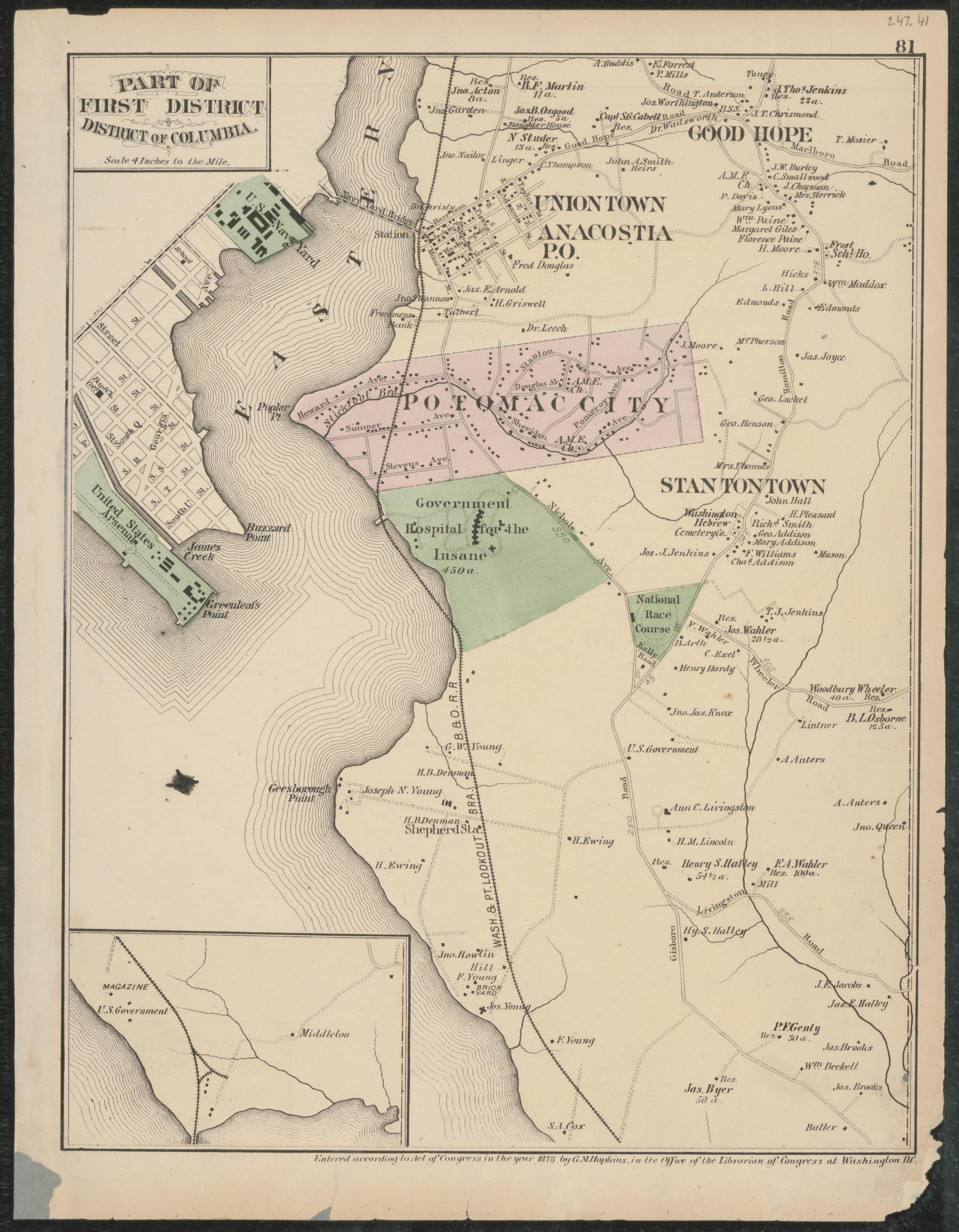 Image 56 of Atlas of Fifteen Miles Around Washington, Including the Counties of Fairfax and Alexandria, Virginia (maps Only) from Atlas of Fifteen Miles Around Washington, Including the Counties of Fairfax and Alexandria, Virginia 1879 by Relic Map Company