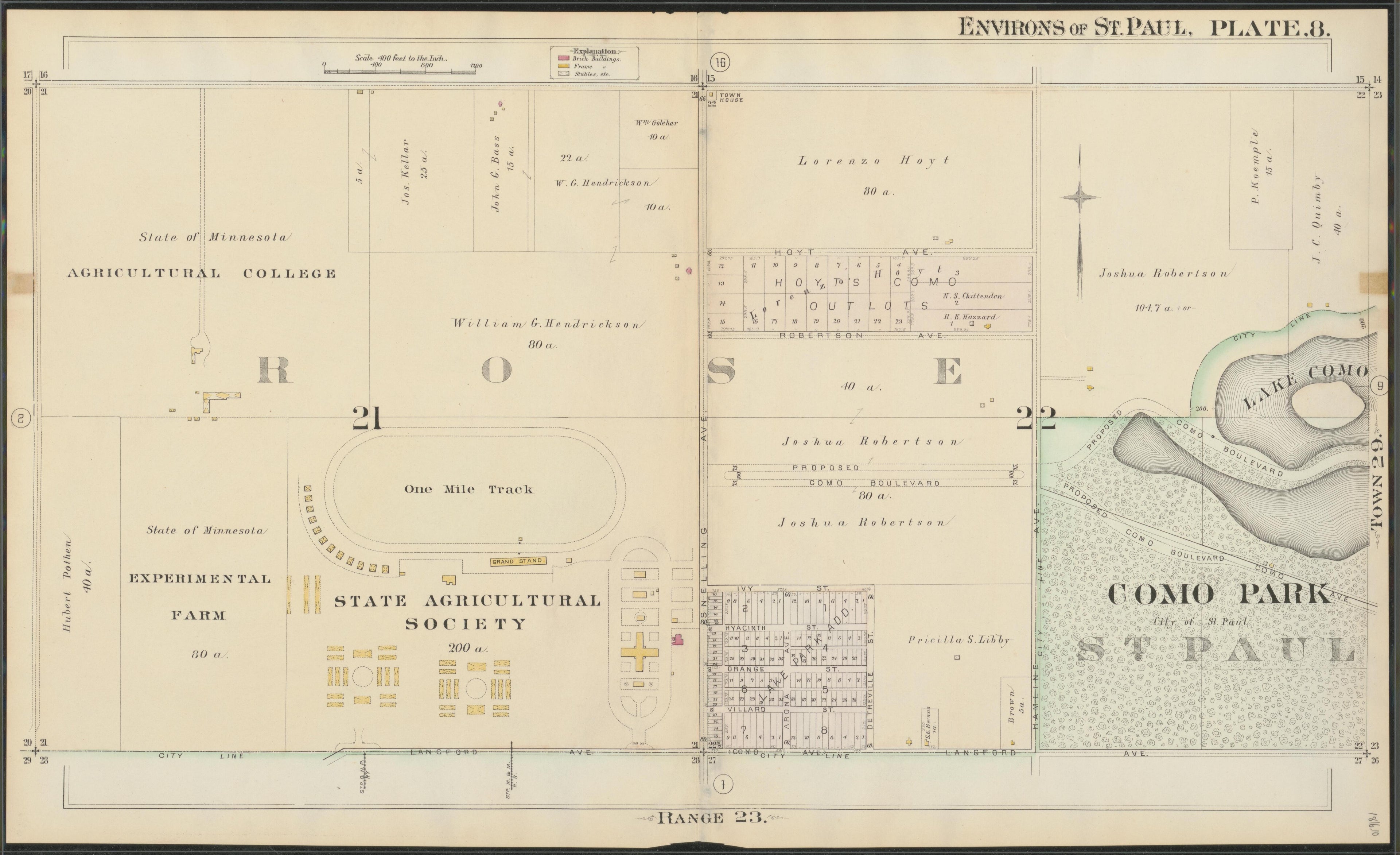 Image 11 of Atlas of the Enirons of St. Paul (maps Only) from Atlas of the Enirons of St. Paul : Including the Whole of Ramsey County, Minnesota 1886 by Relic Map Company