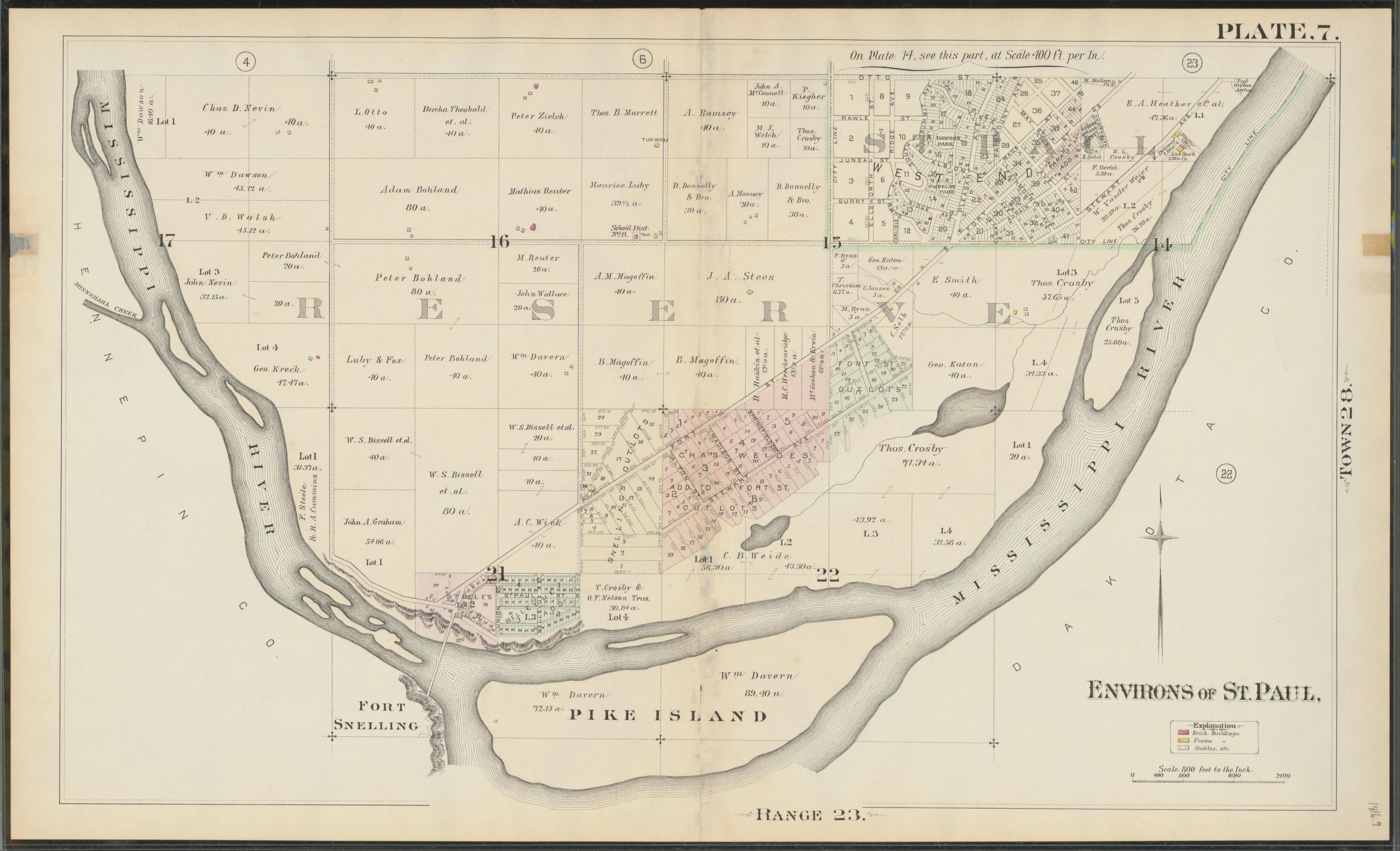 Image 10 of Atlas of the Enirons of St. Paul (maps Only) from Atlas of the Enirons of St. Paul : Including the Whole of Ramsey County, Minnesota 1886 by Relic Map Company
