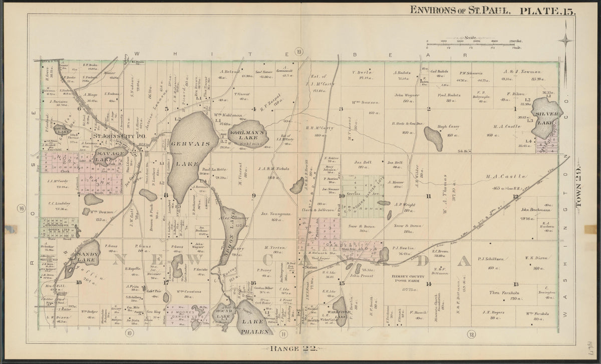 Image 18 of Atlas of the Enirons of St. Paul (maps Only) from Atlas of the Enirons of St. Paul : Including the Whole of Ramsey County, Minnesota 1886 by Relic Map Company