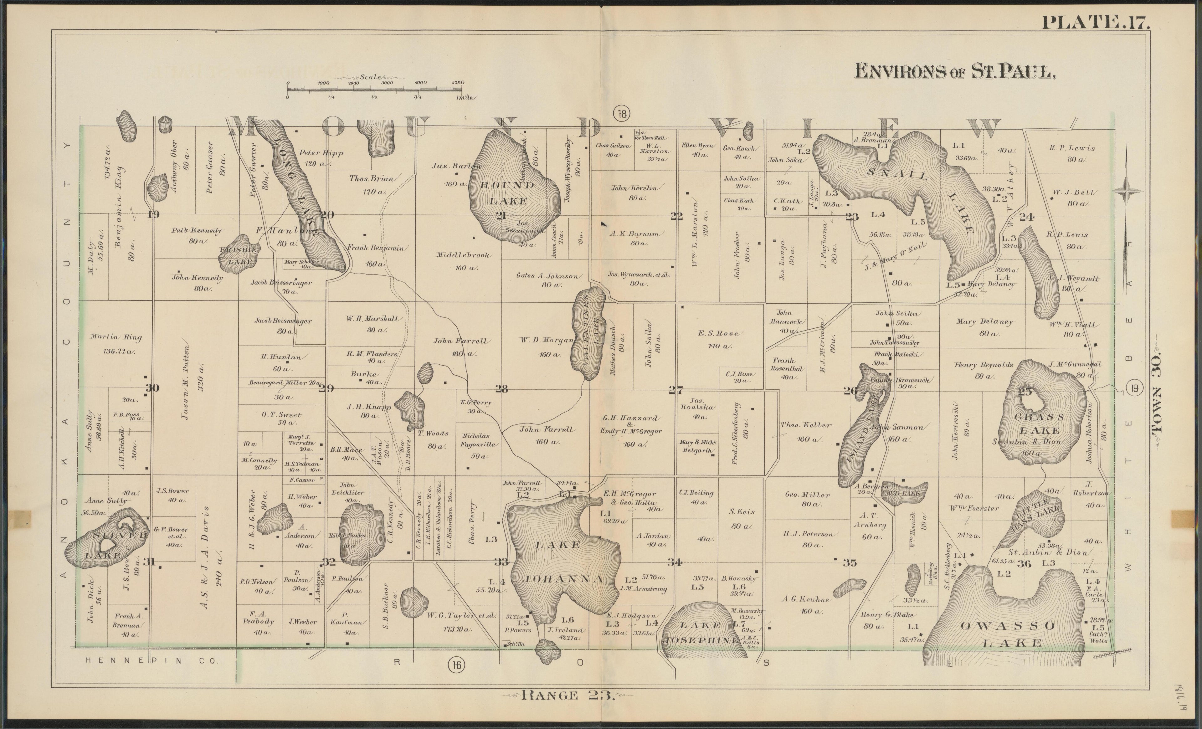Image 20 of Atlas of the Enirons of St. Paul (maps Only) from Atlas of the Enirons of St. Paul : Including the Whole of Ramsey County, Minnesota 1886 by Relic Map Company