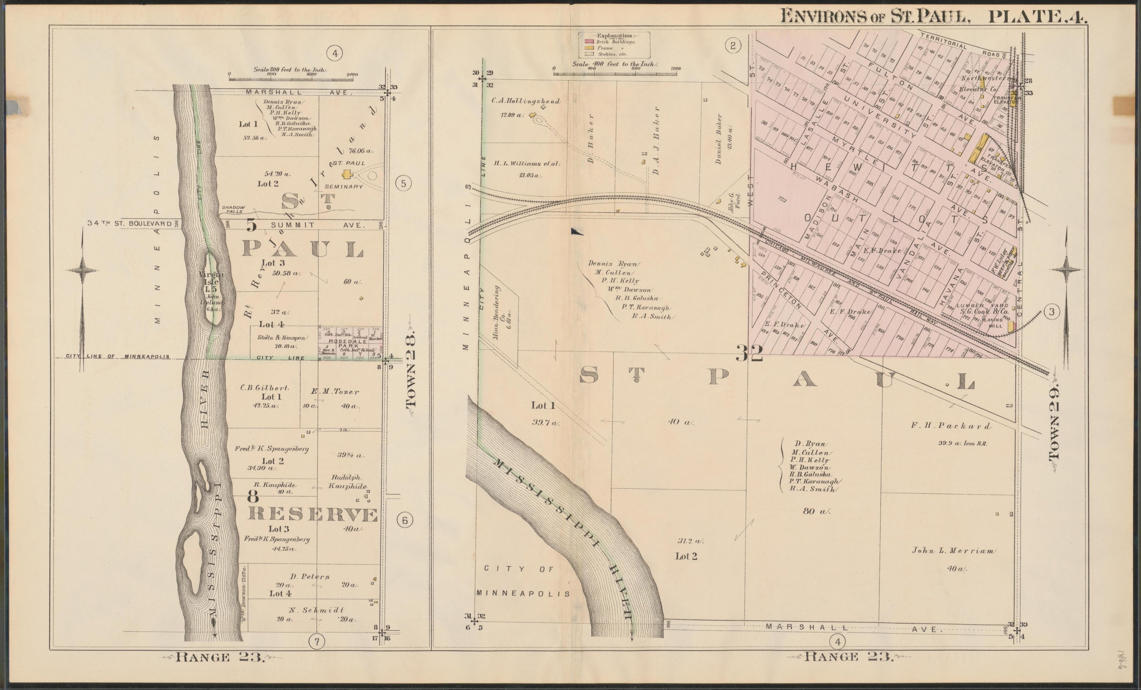 Image 7 of Atlas of the Enirons of St. Paul (maps Only) from Atlas of the Enirons of St. Paul : Including the Whole of Ramsey County, Minnesota 1886 by Relic Map Company