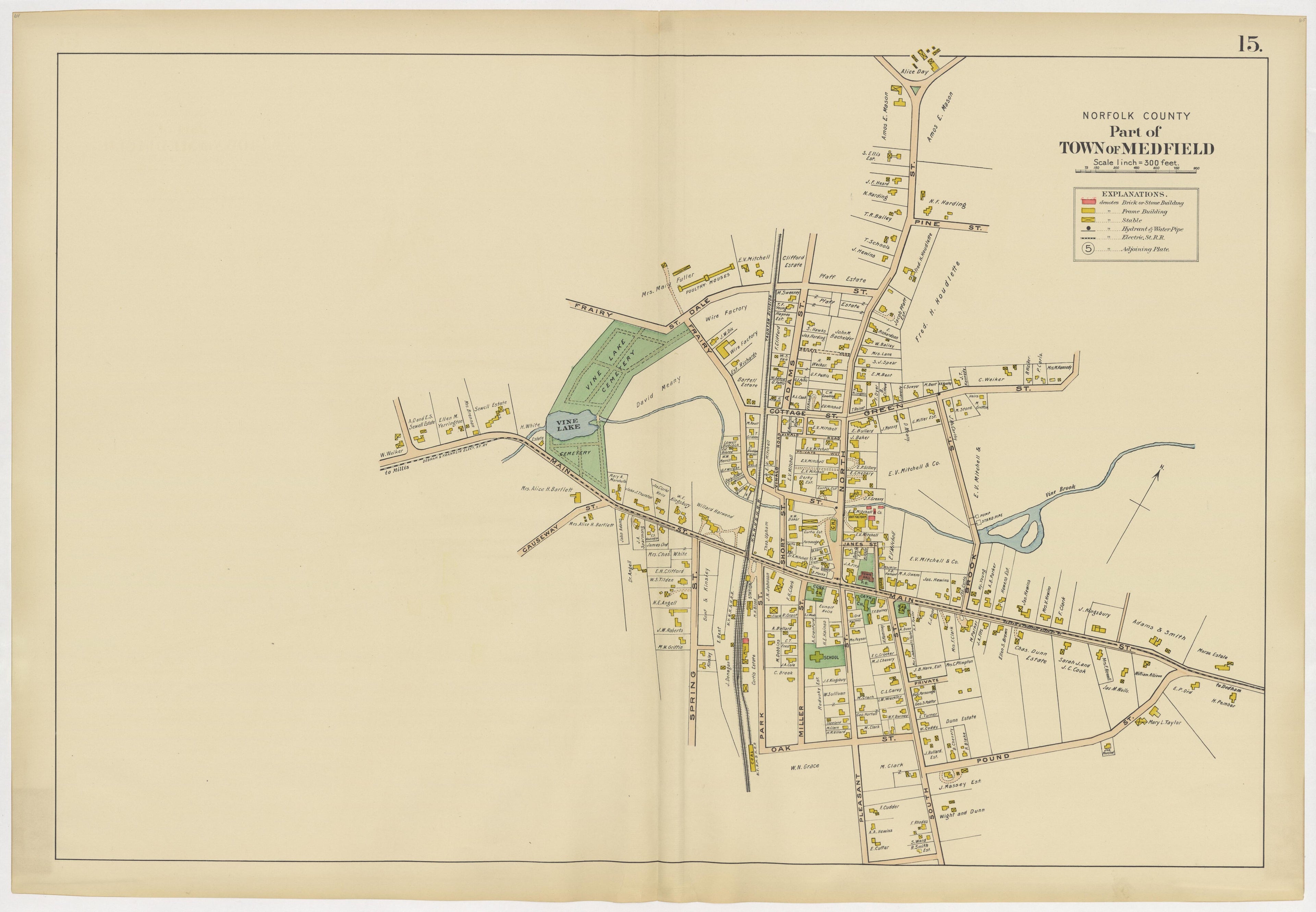 Image 19 of Atlas of the Towns of Needham, Dover, Westwood, Millis and Medfield, Norfolk County, Massachusetts from Atlas of the Towns of Needham, Dover, Westwood, Millis and Medfield, Norfolk County, Massachusetts 1909 by Relic Map Company