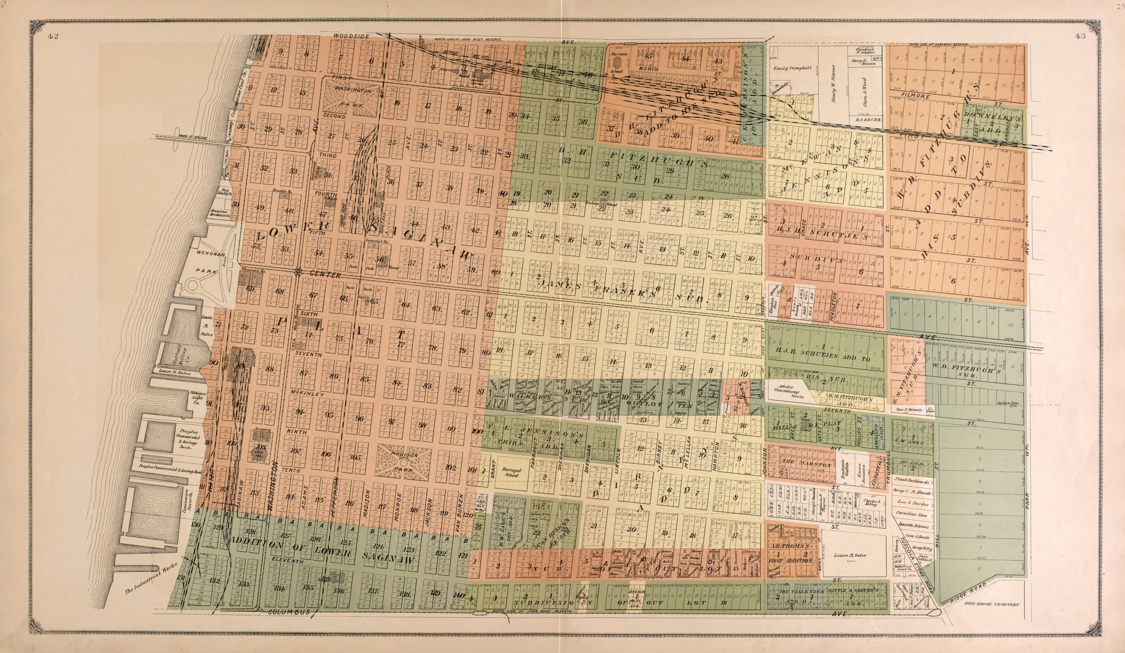 Bay City - 2 from the County of Bay : State, County, Township, City and Village Maps 1916 by Relic Map Company