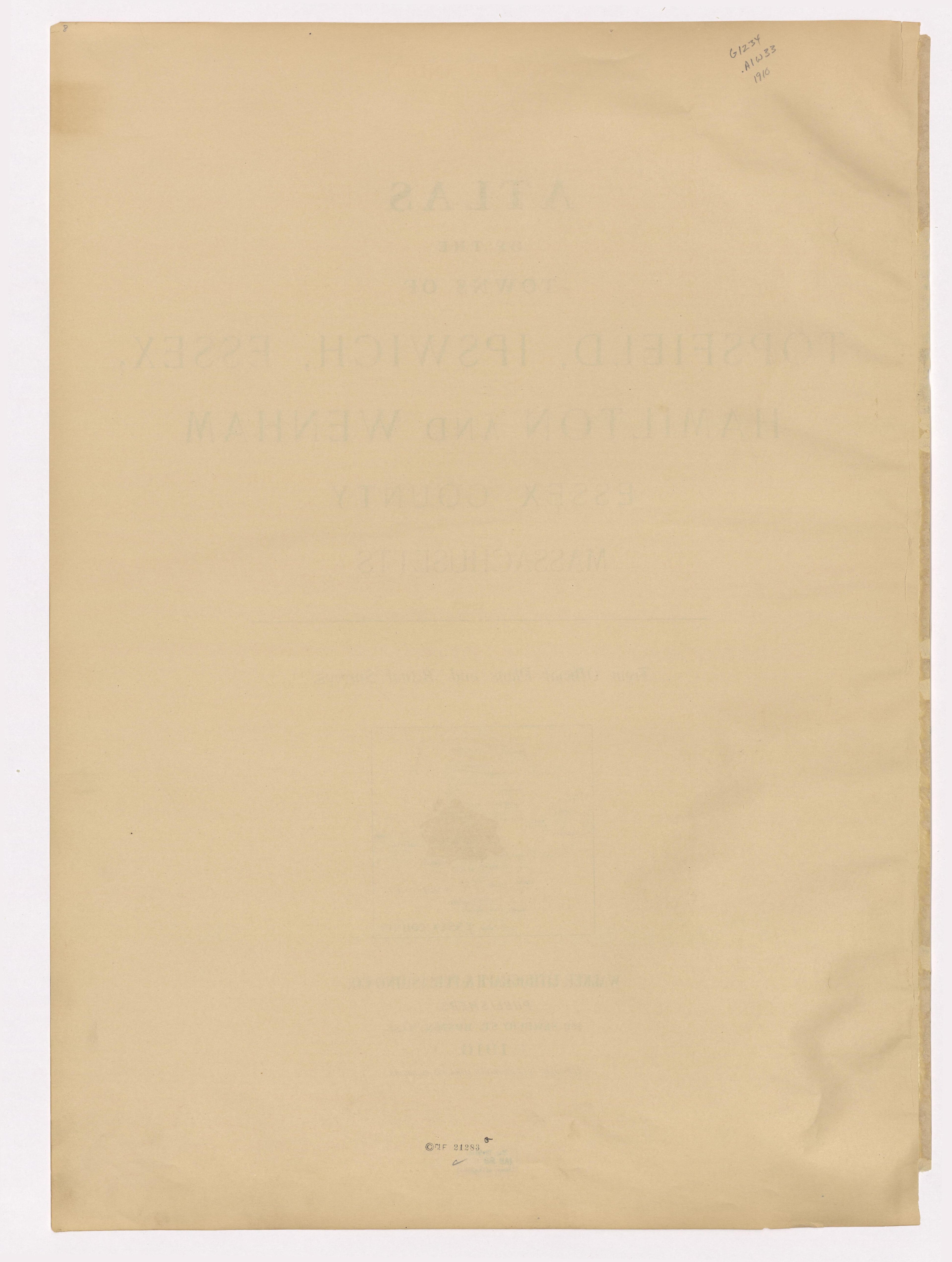 Image 3 of Atlas of the Towns of Topsfield, Ipswich, Essex, Hamilton and Wenham, Essex County, Massachusetts from Atlas of the Towns of Topsfield, Ipswich, Essex, Hamilton and Wenham, Essex County, Massachusetts 1910 by Relic Map Company